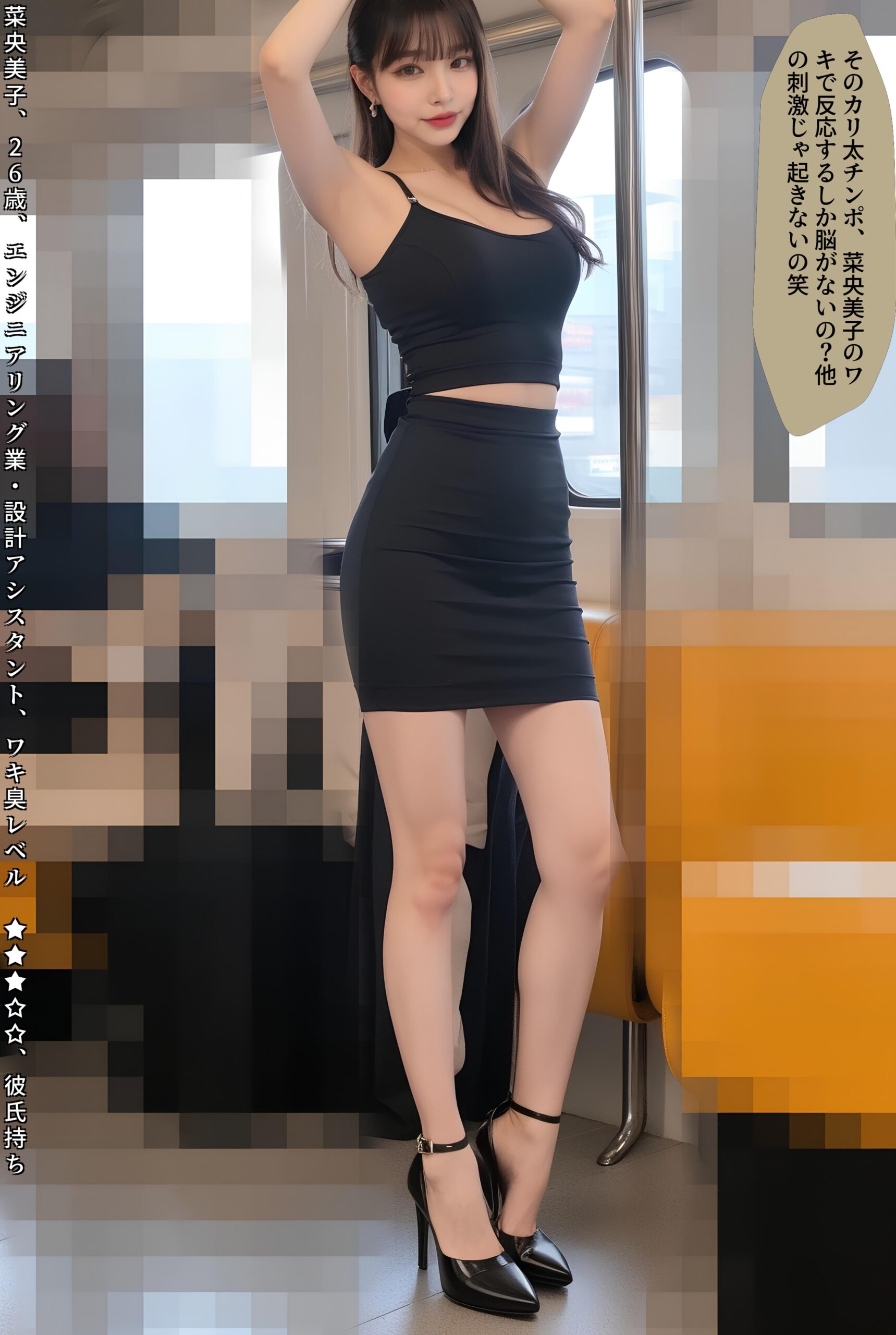 【特別公開】【高画質】電車内わき見せ美女 part2 OL わき 4