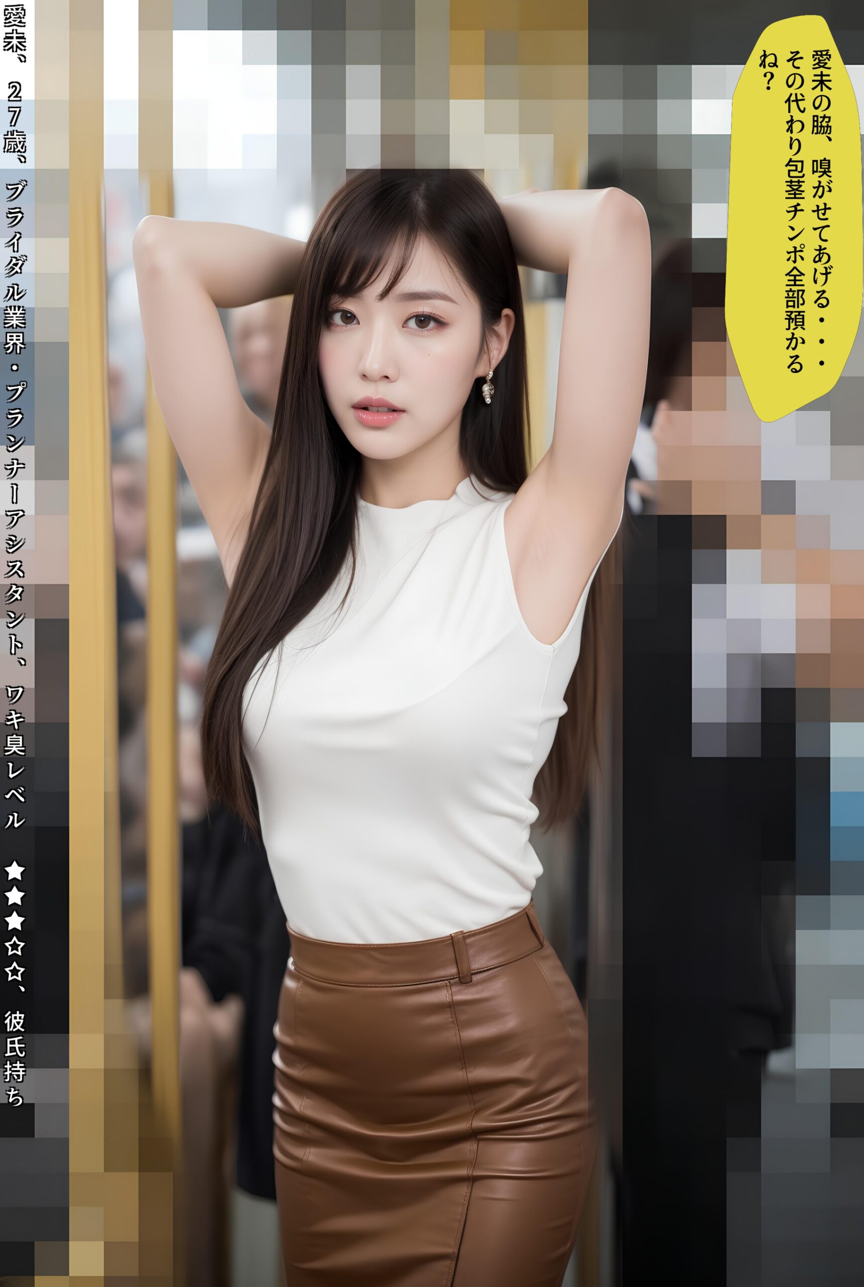 【特別公開】【高画質】電車内わき見せ美女 part2 OL わき 2