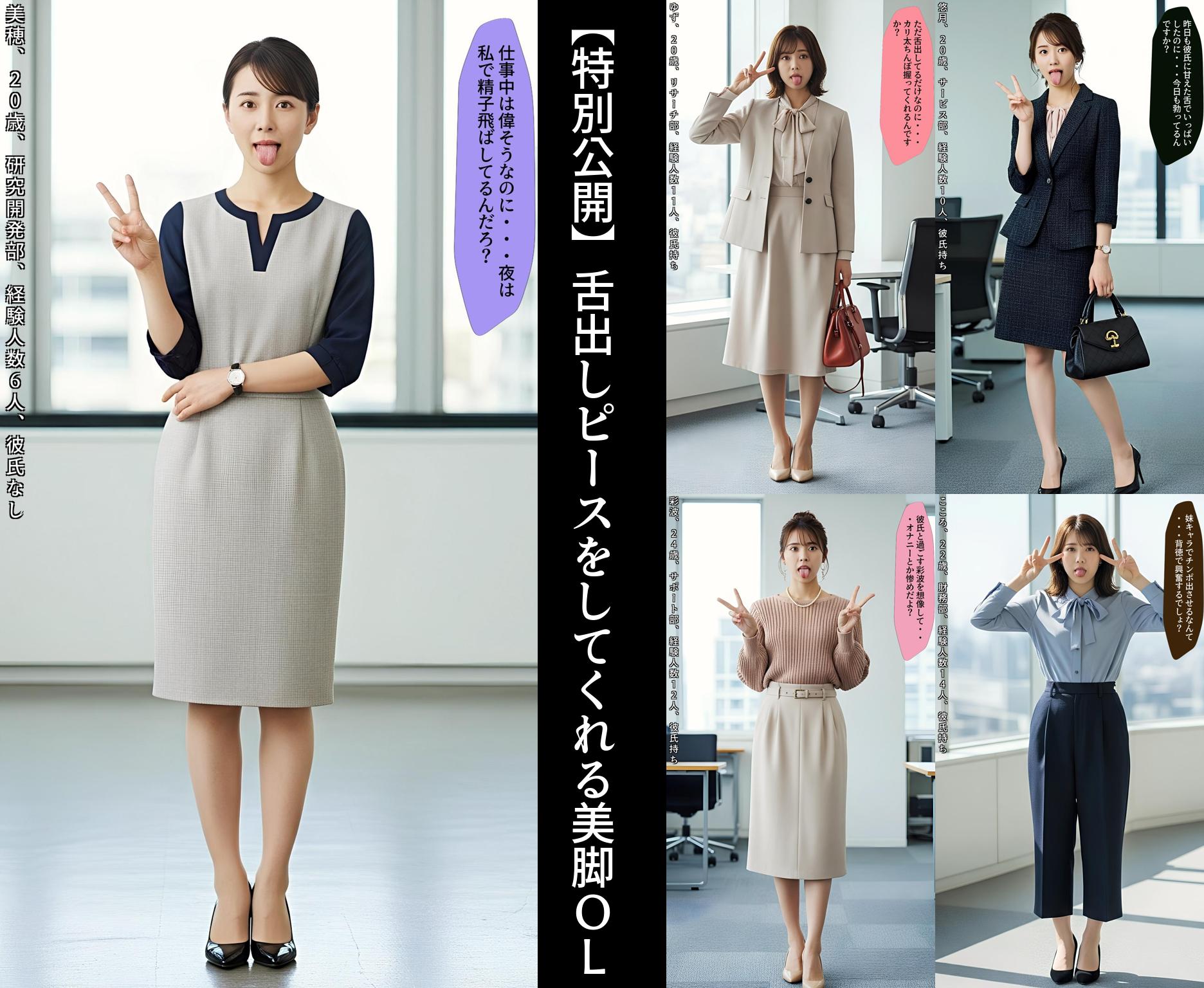 【特別公開】舌出しピースをしてくれる美脚ＯＬ part3