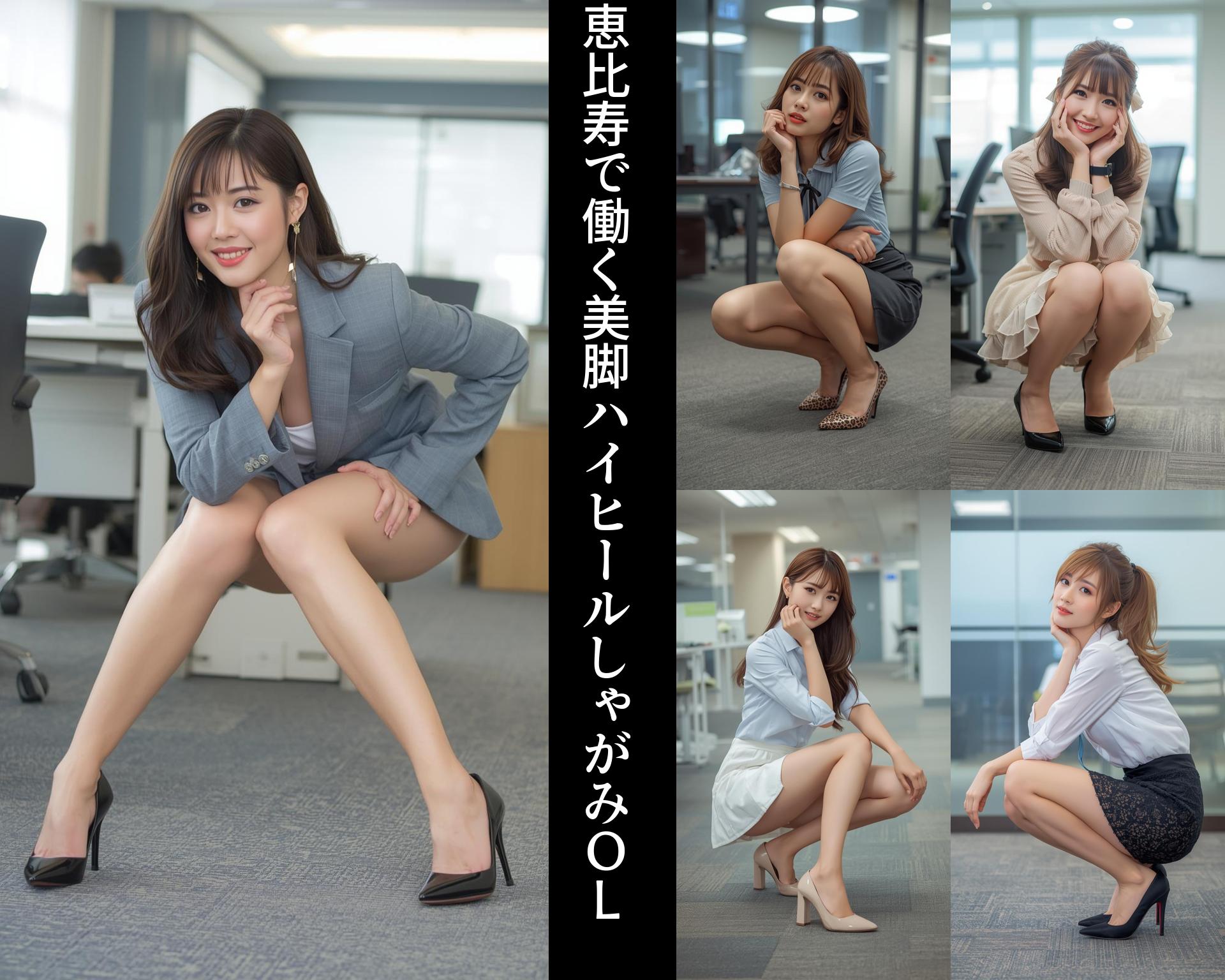 恵比寿で働く美脚ハイヒールしゃがみＯＬ part1