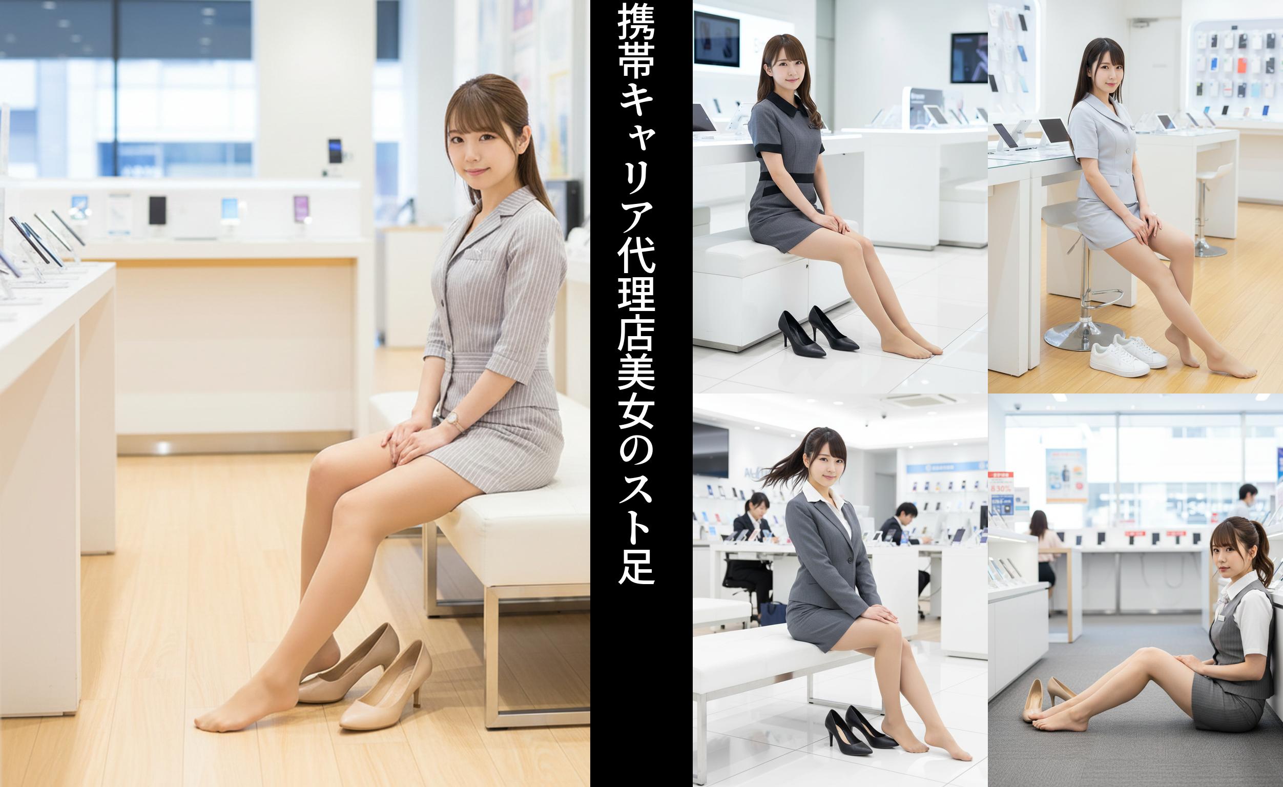 携帯キャリア代理店美女のスト足 part1