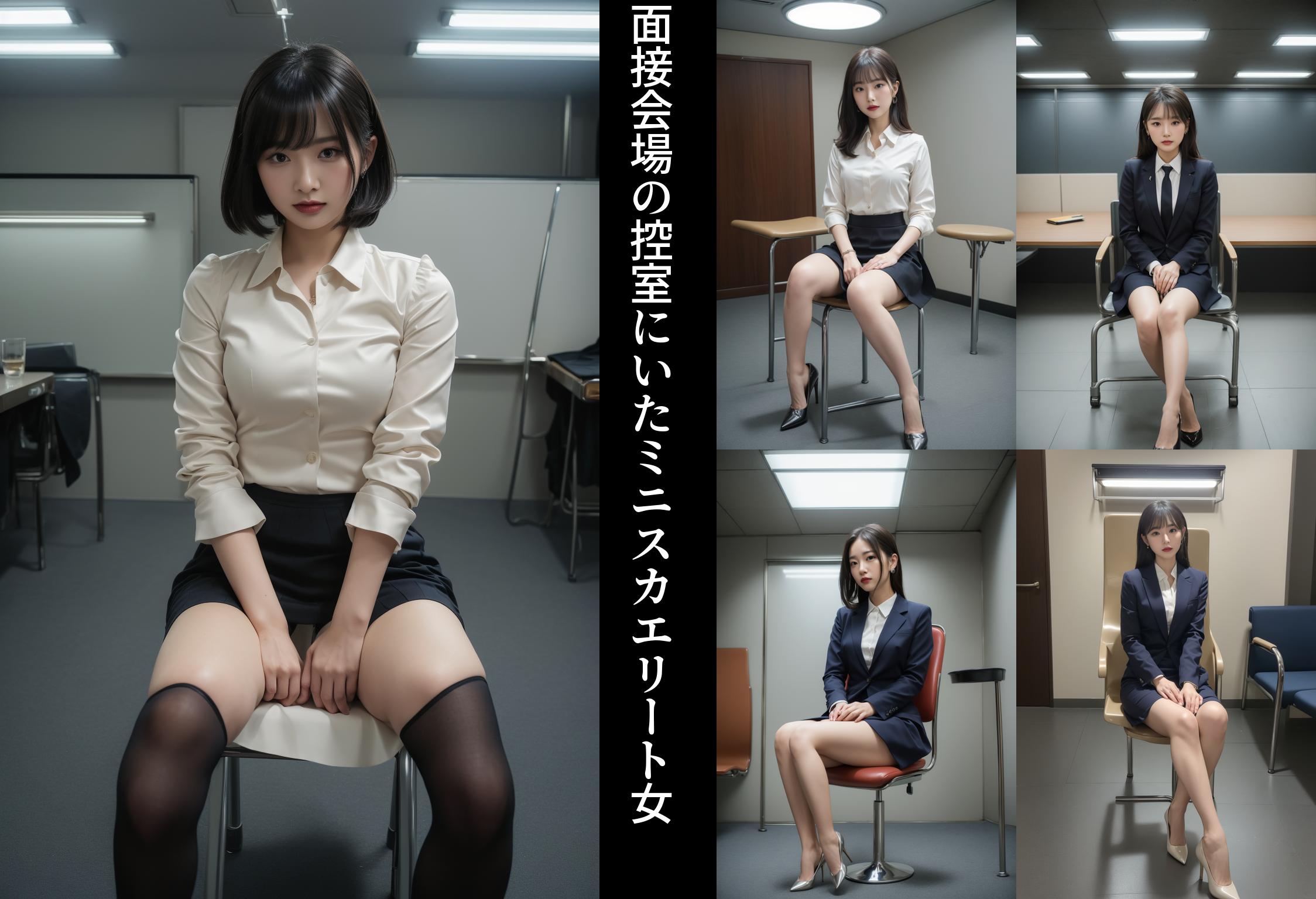 面接会場の控室にいたミニスカエリート女 part1