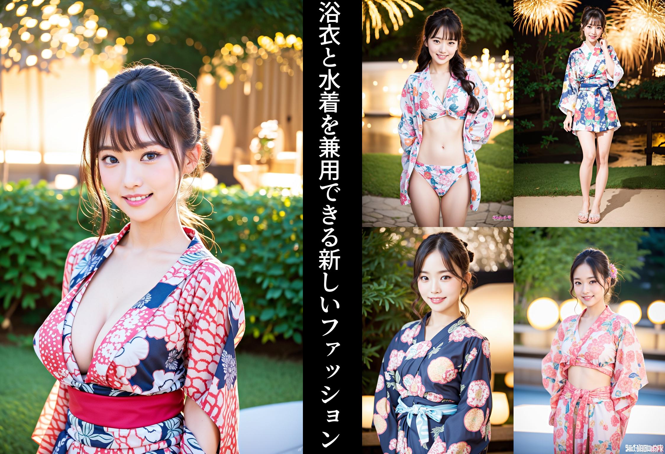 浴衣と水着を兼用できる新しいファッション part2