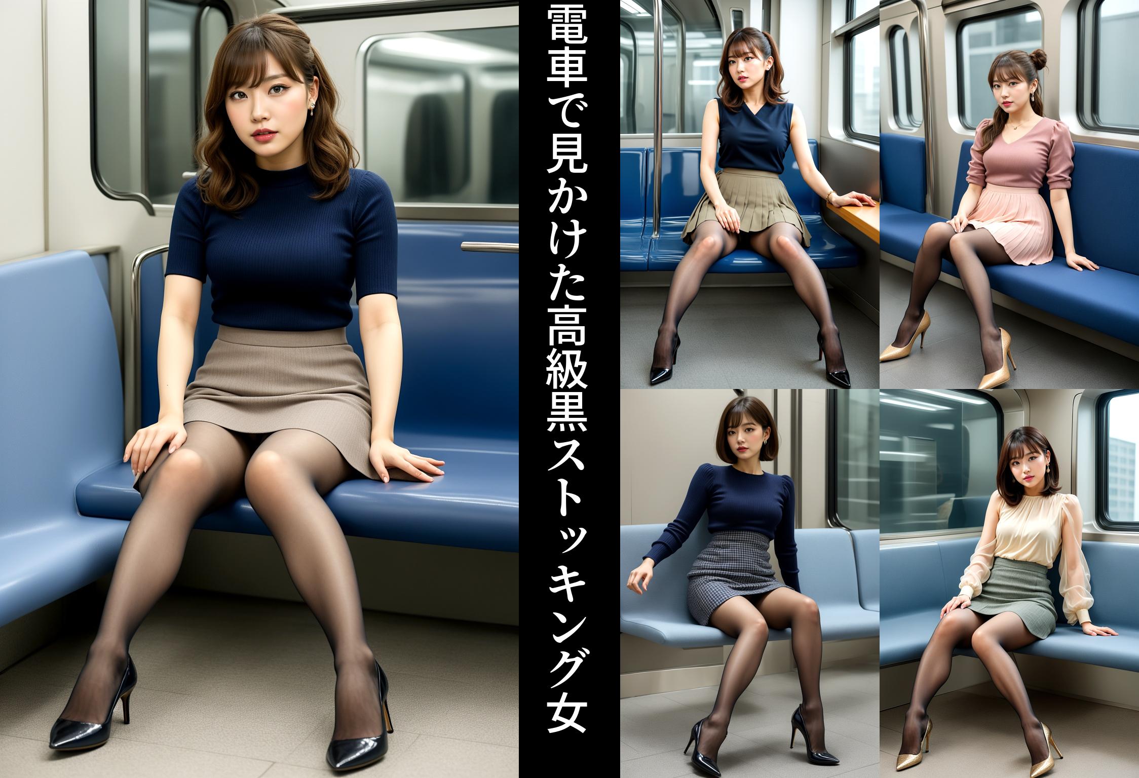 電車で見かけた高級黒ストッキング女 part2