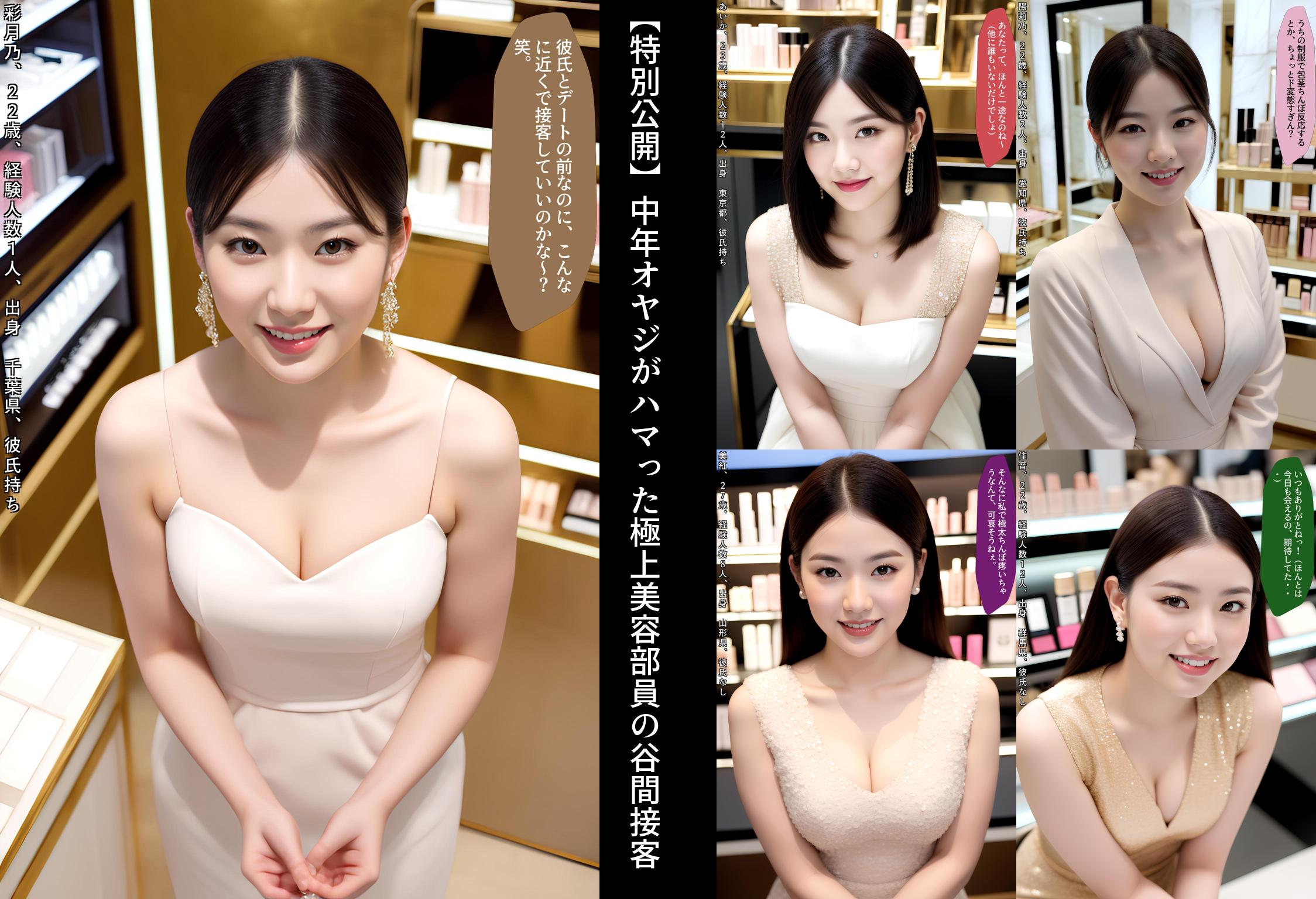 【特別公開】中年オヤジがハマった極上美容部員の谷間接客 part5