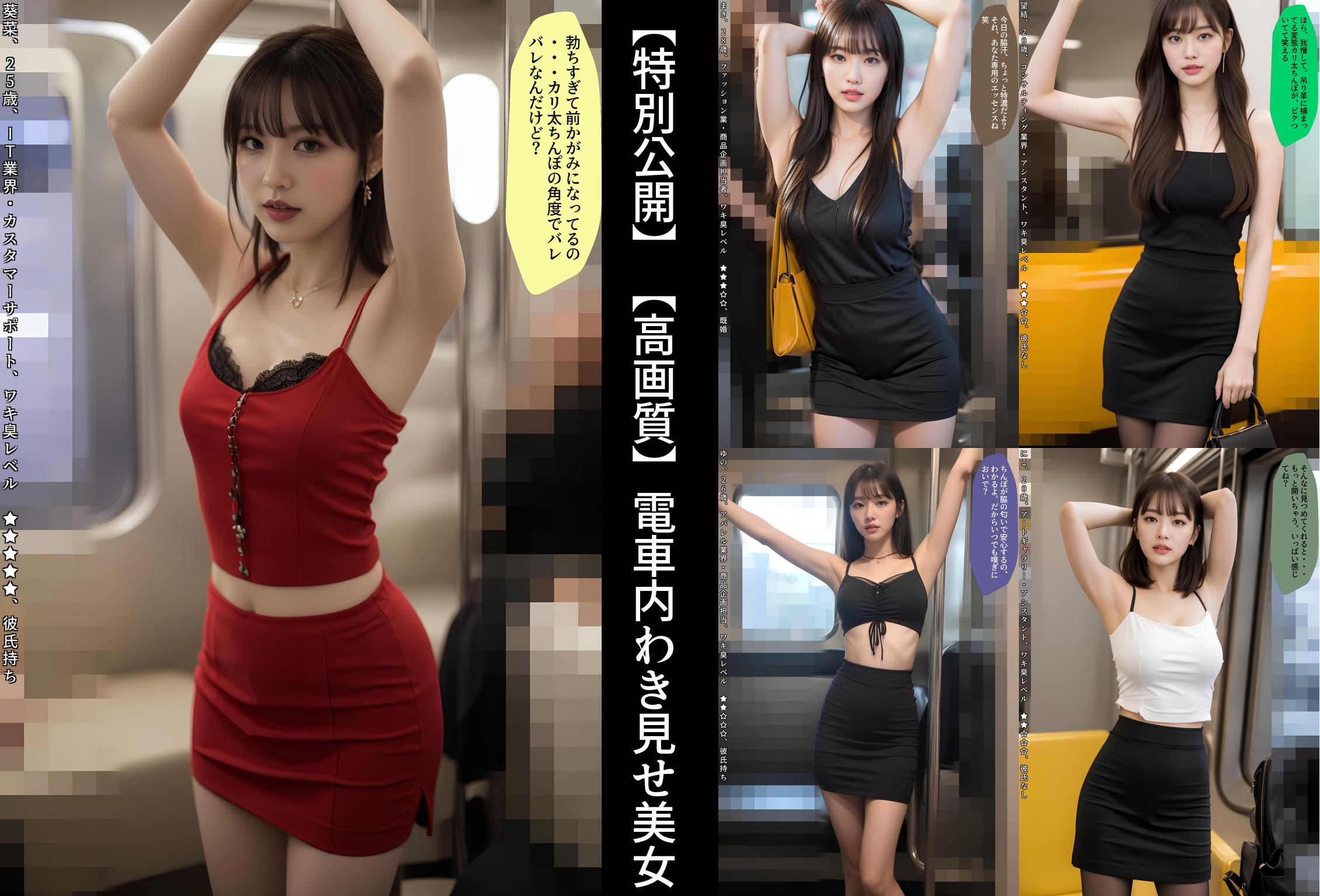 【特別公開】【高画質】電車内わき見せ美女 part3