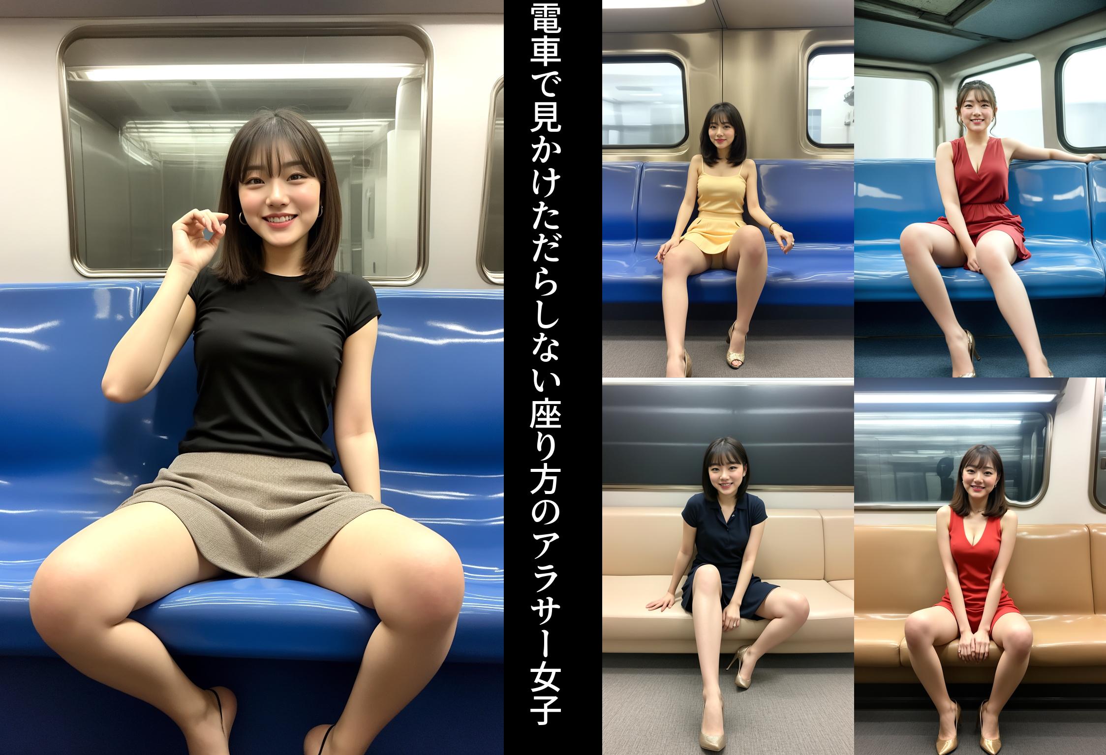 電車で見かけただらしない座り方のアラサー女子 part3