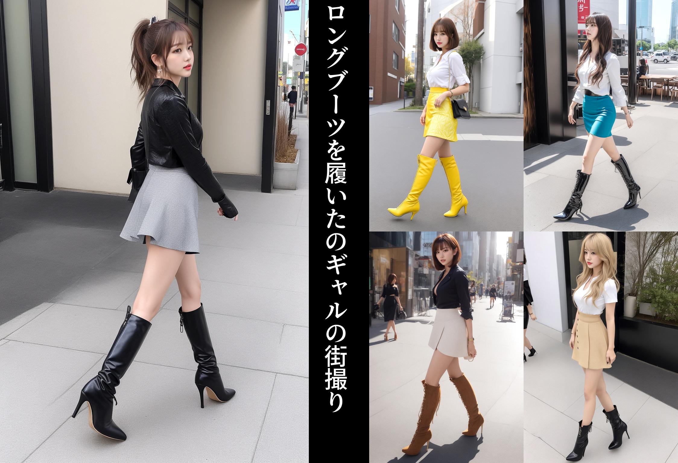 ロングブーツを履いたのギャルの街撮り part5