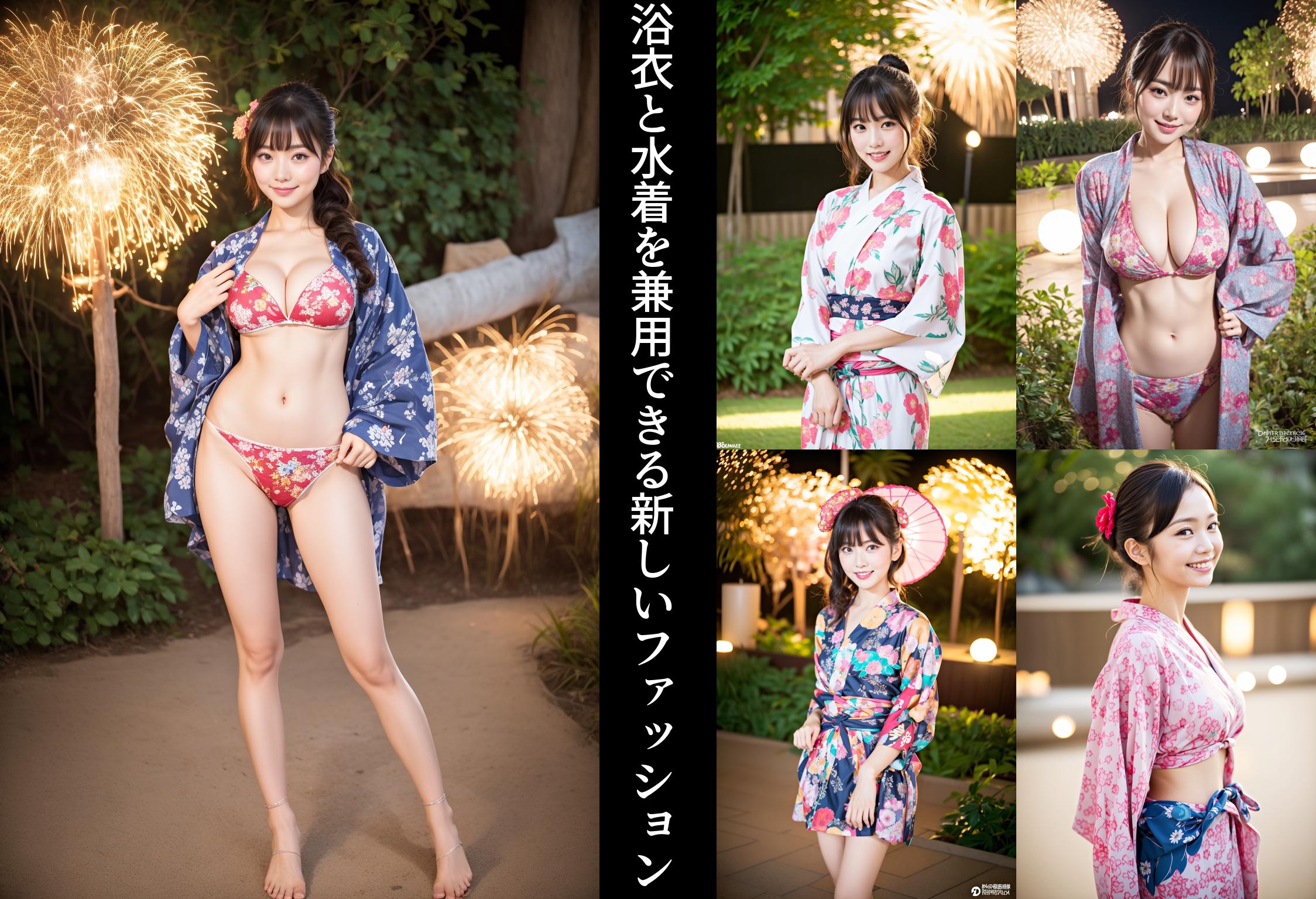 浴衣と水着を兼用できる新しいファッション part3