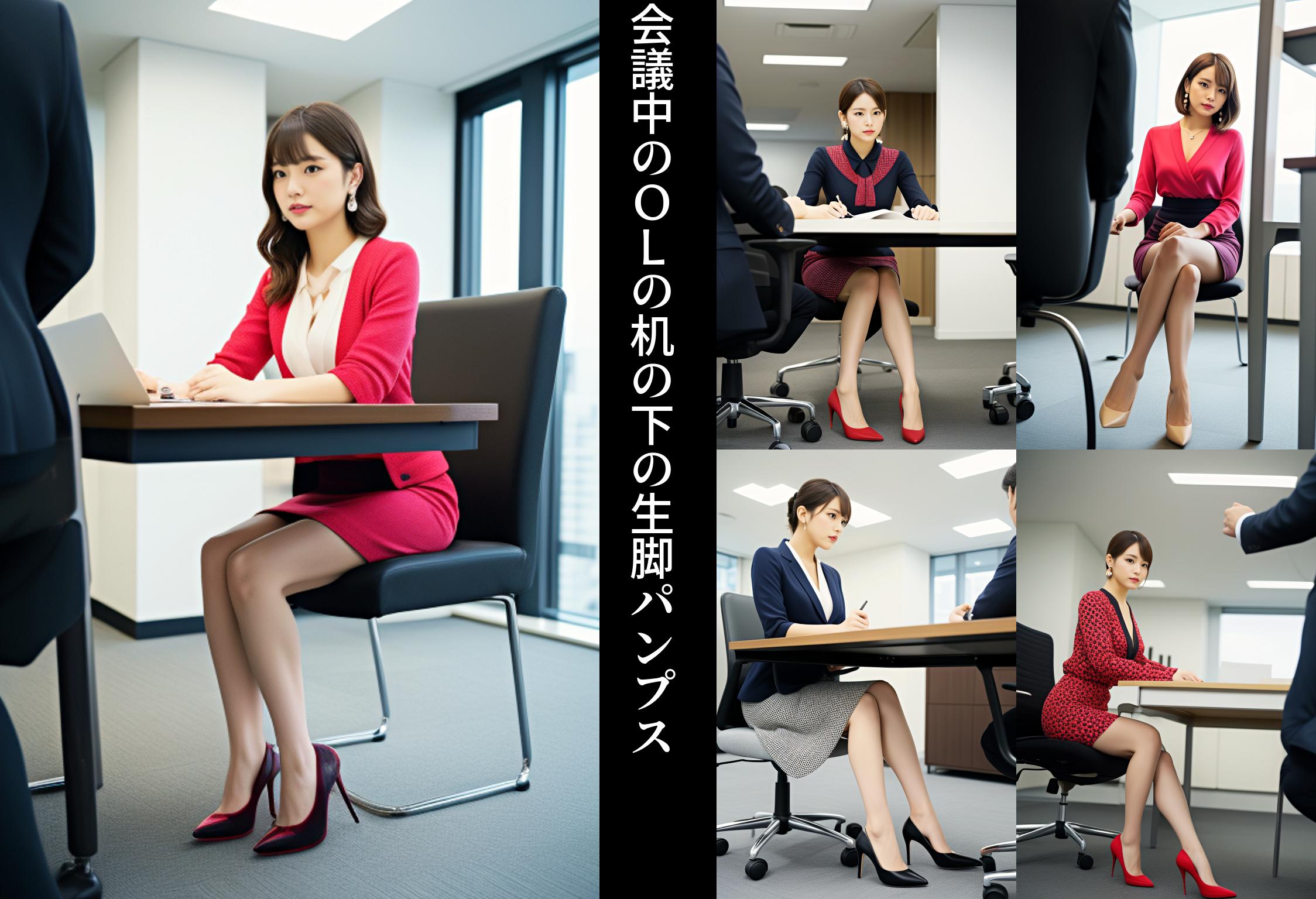 会議中のＯＬの机の下の生脚パンプス part2