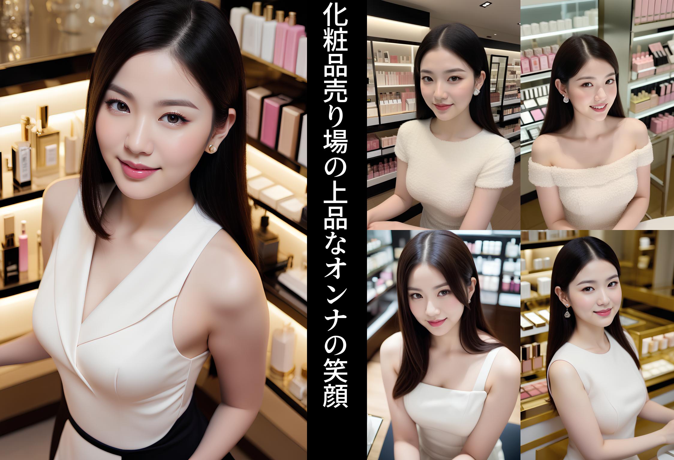 化粧品売り場の上品なオンナの笑顔 part1