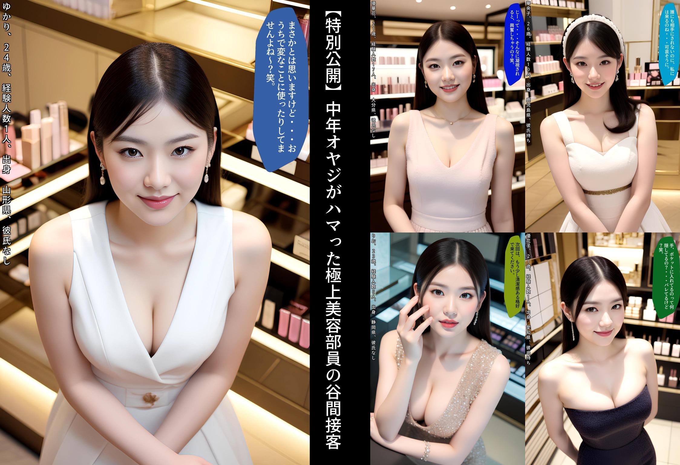 【特別公開】中年オヤジがハマった極上美容部員の谷間接客 part2