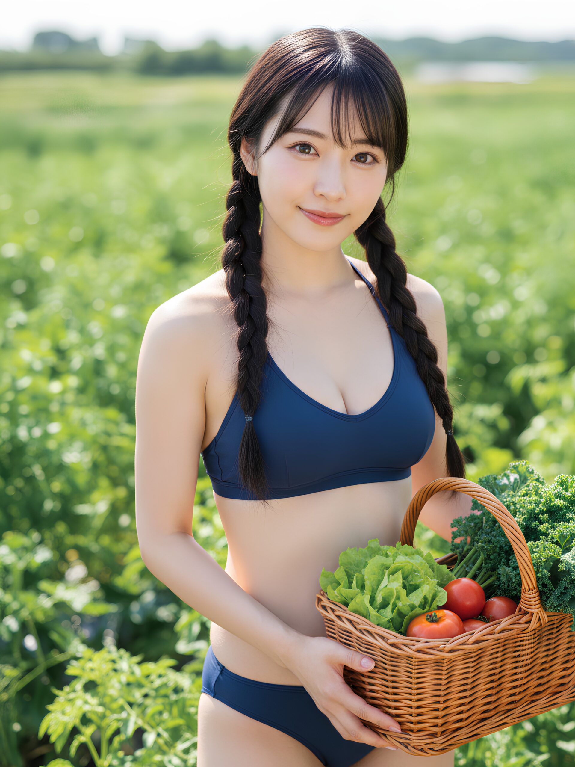 【高画質】水着で農作業をする超絶美系ギャル part1 水着 ビキニ 3