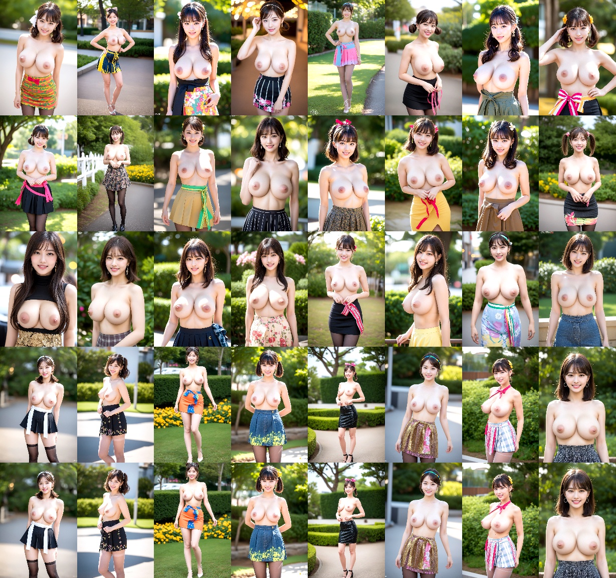 若いオンナの街中おっぱい露出 part4