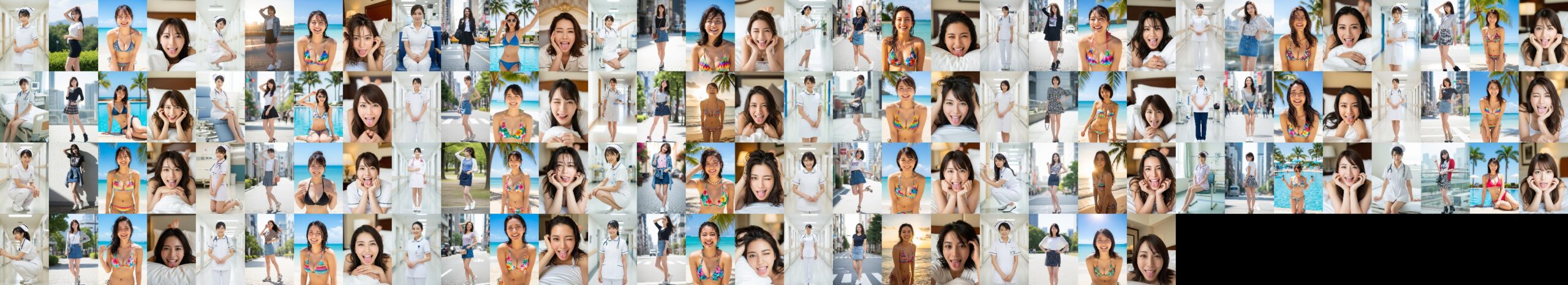 【特別公開】ナースの私服&ビキニ&舌出し part2