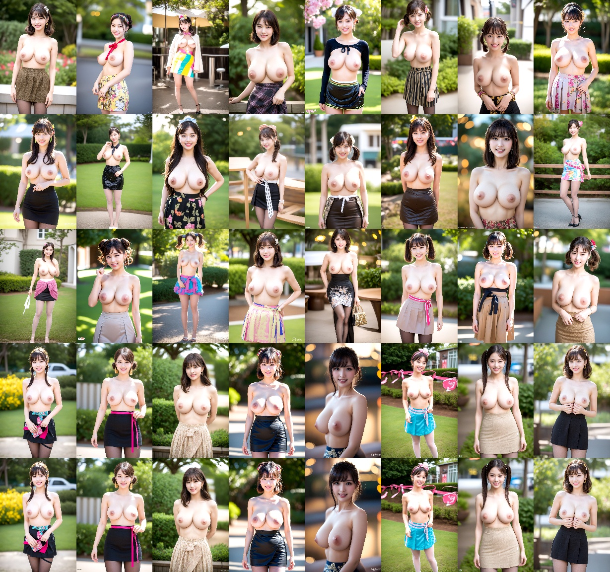 若いオンナの街中おっぱい露出 part3