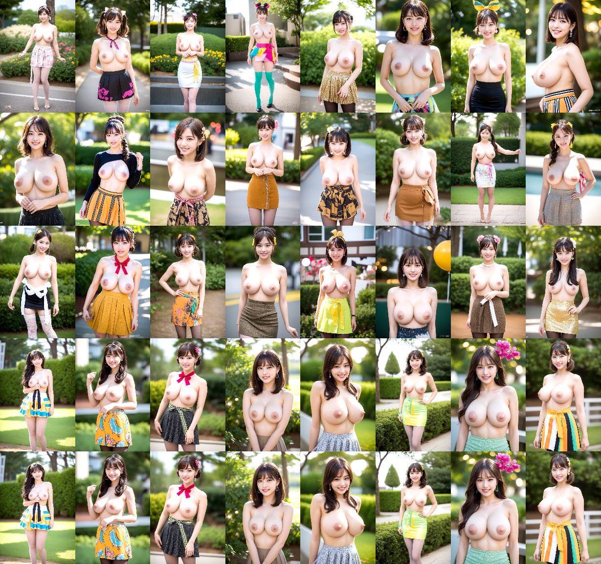 若いオンナの街中おっぱい露出 part5