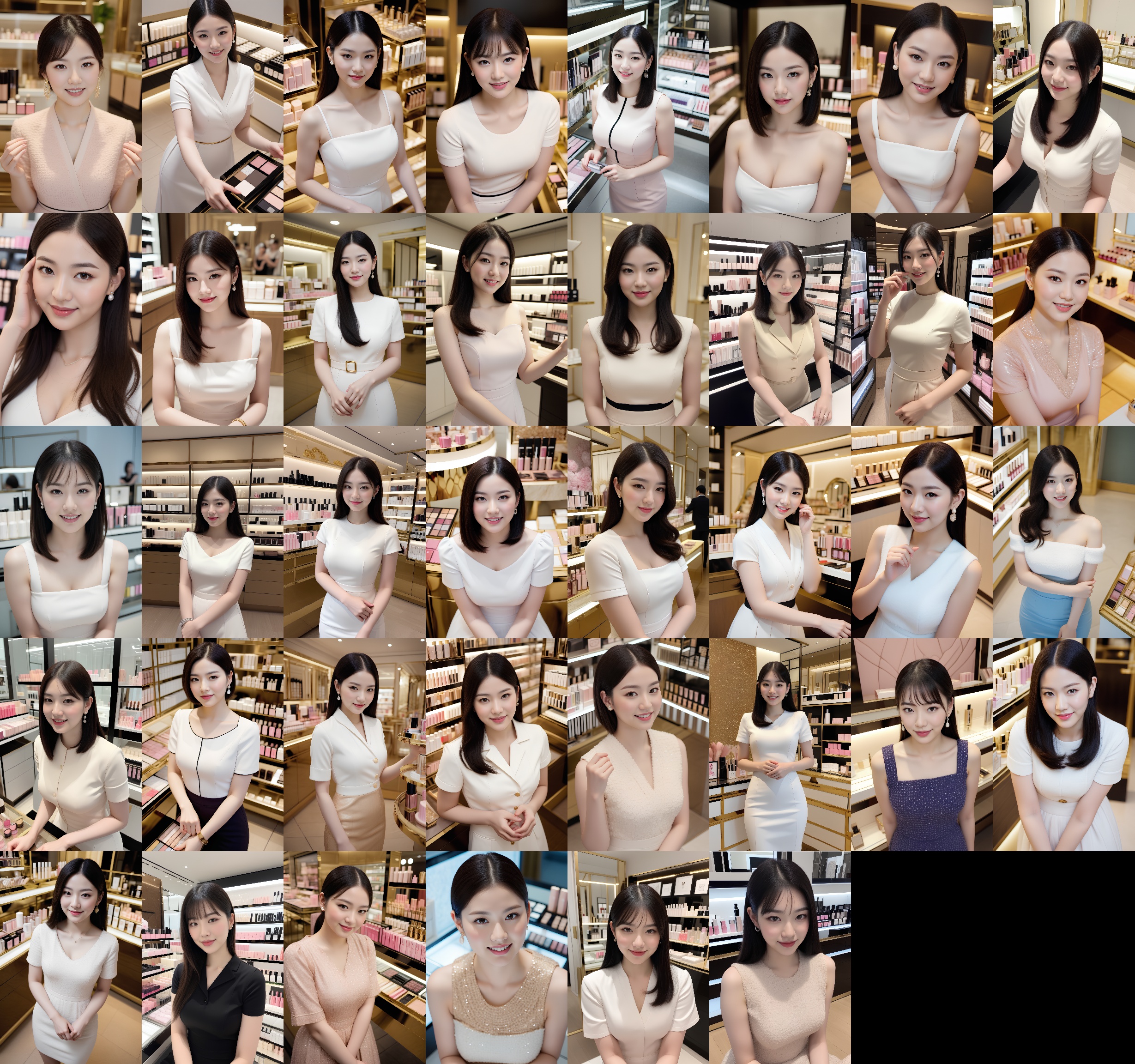 化粧品売り場の上品なオンナの笑顔 part3