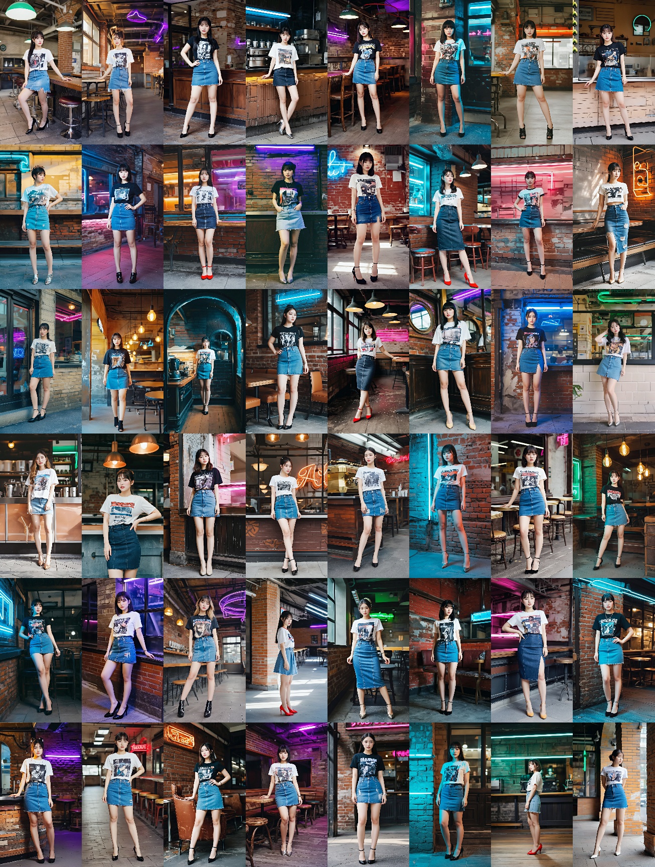 デニム素材のミニスカ生足美女 part7