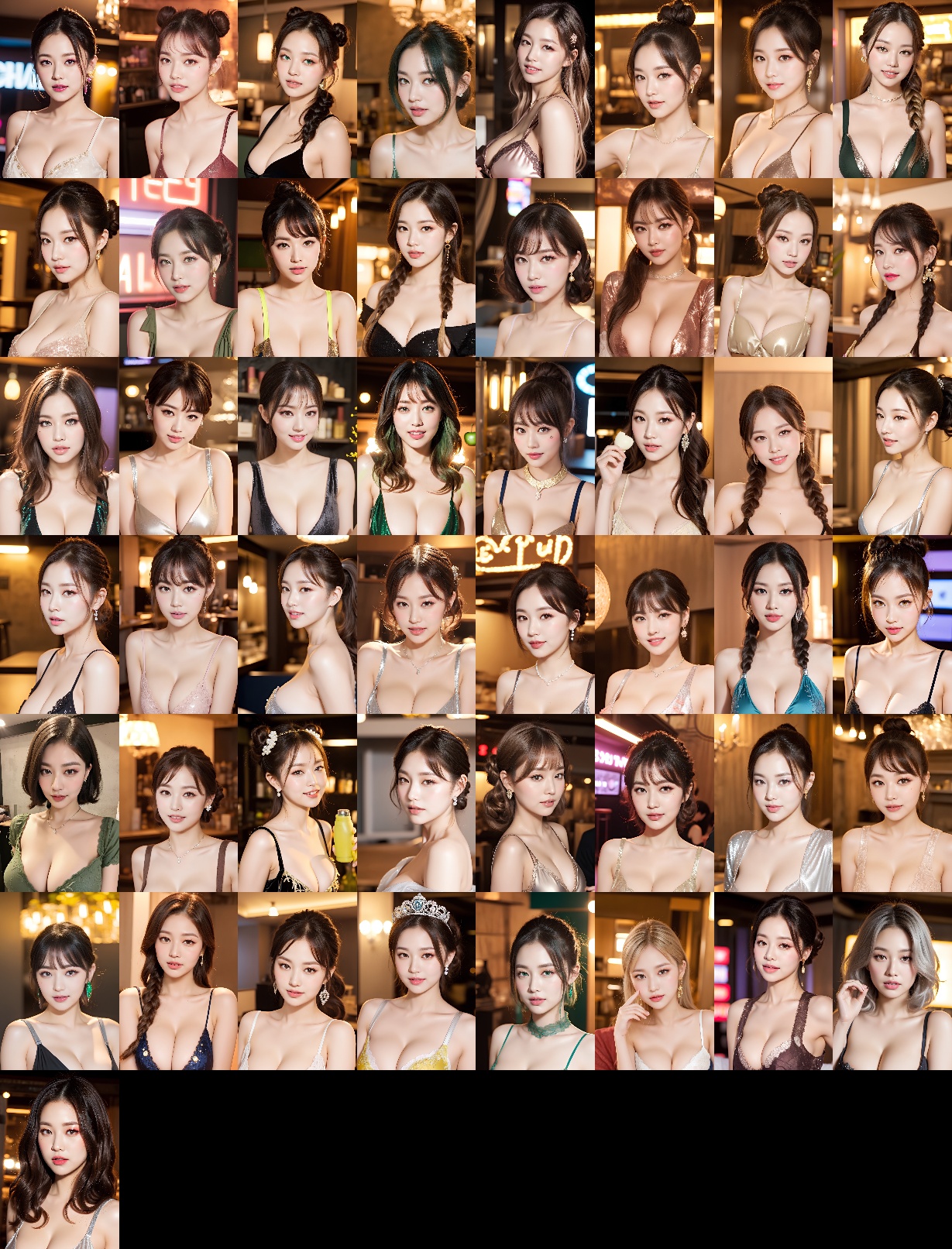 ドレスを着た巨乳美女のバッチリメイク part5