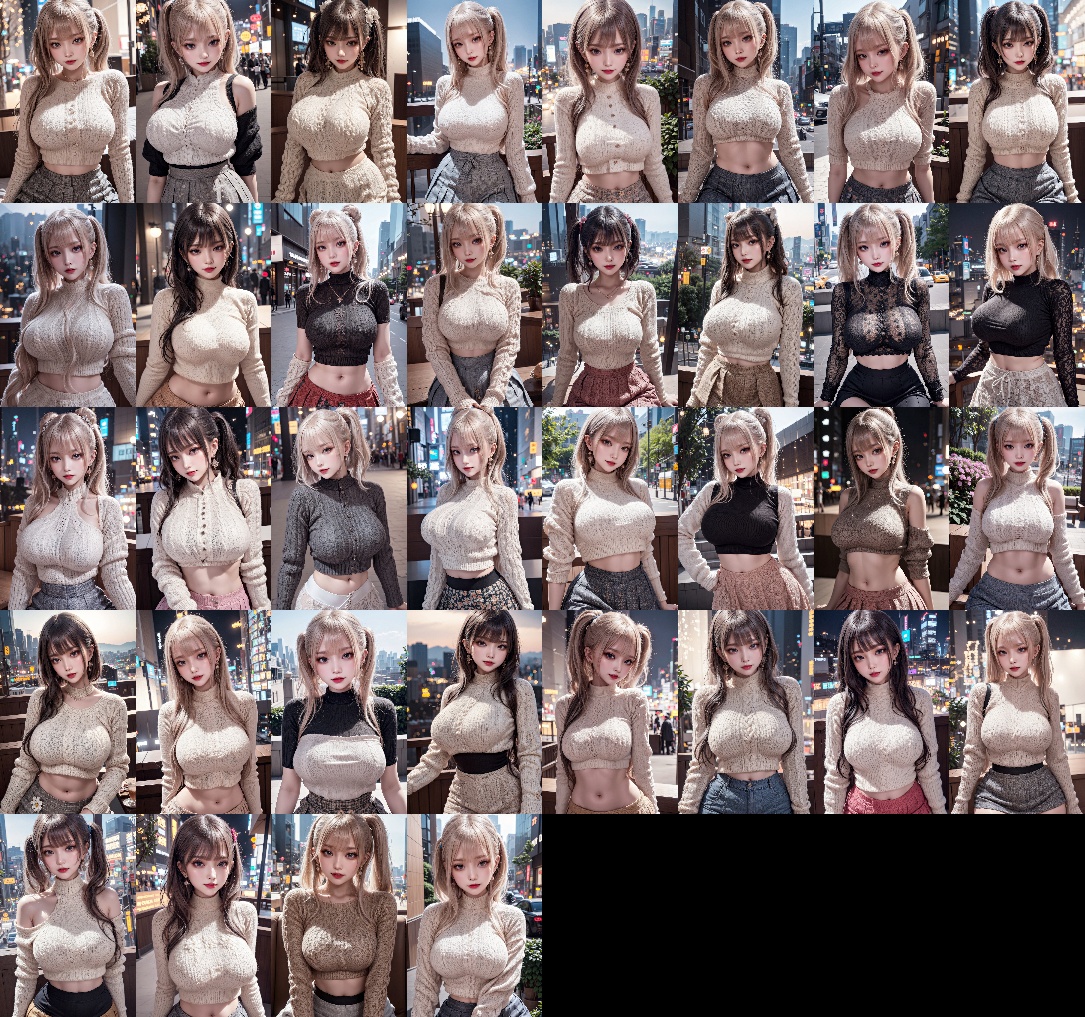 ニット素材でおっぱいラインが浮き出る巨乳ギャル part6