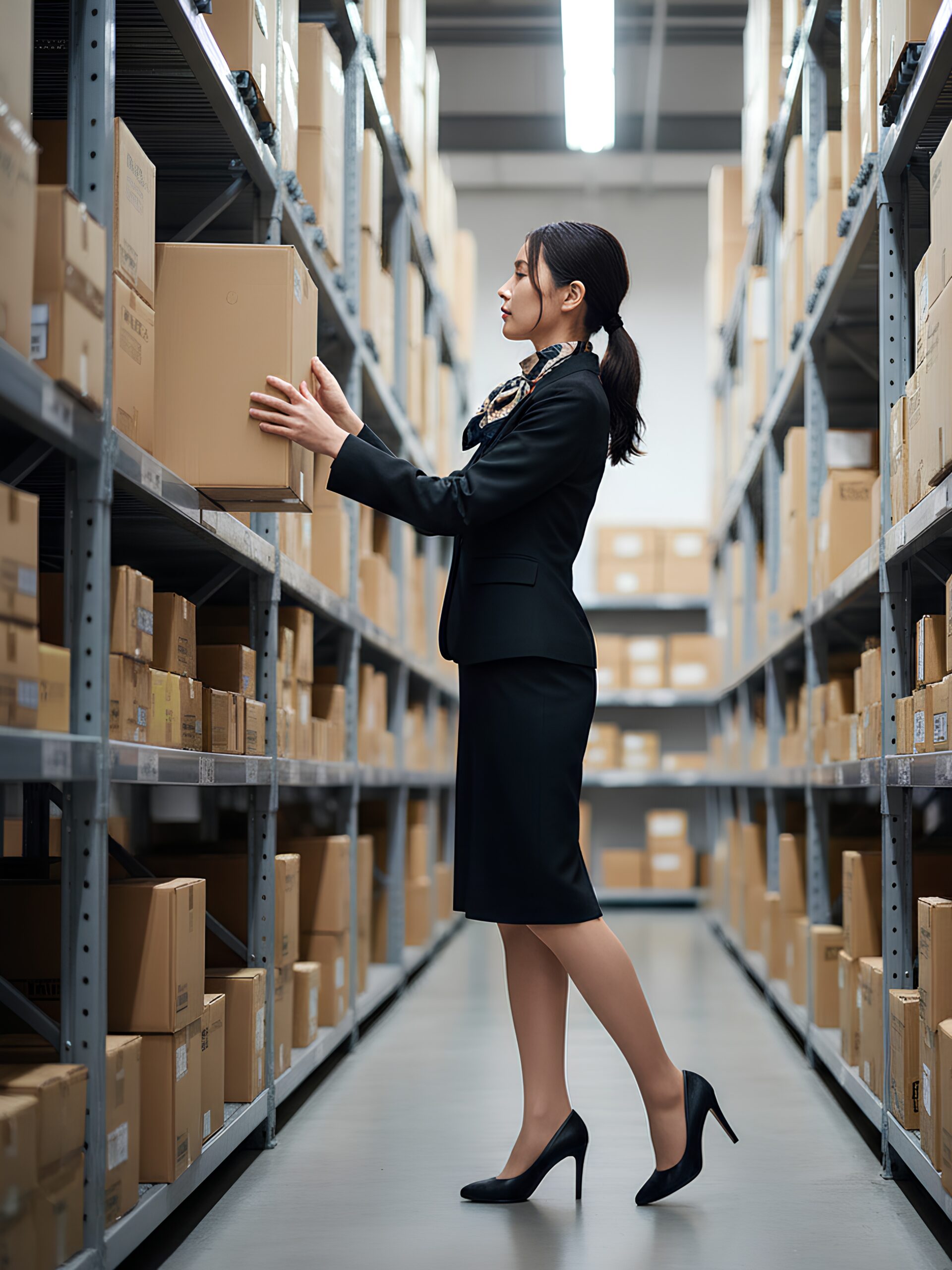 【高画質】倉庫で働くハイヒール美女 part2 ハイヒール パンプス 1