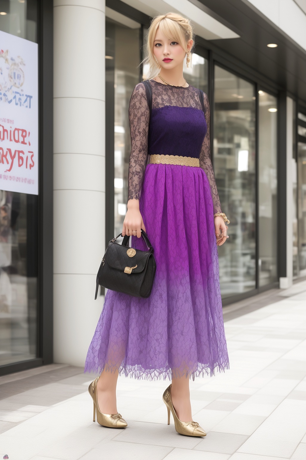素足で挑むOLのハイヒール図鑑 part4 OL チュールスカート 2