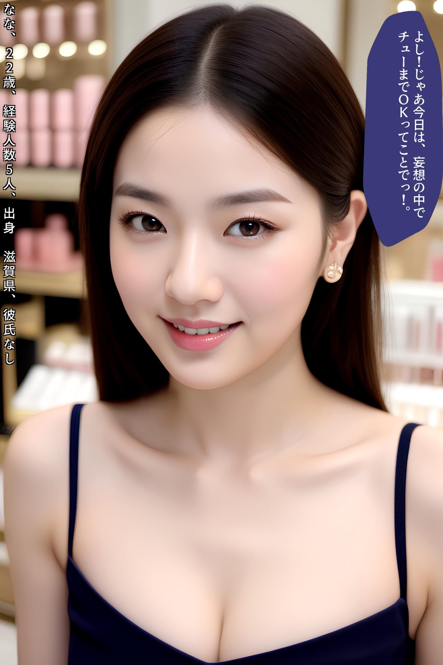 【特別公開】中年オヤジがハマった極上美容部員の谷間接客 part6 おっぱい 巨乳 1