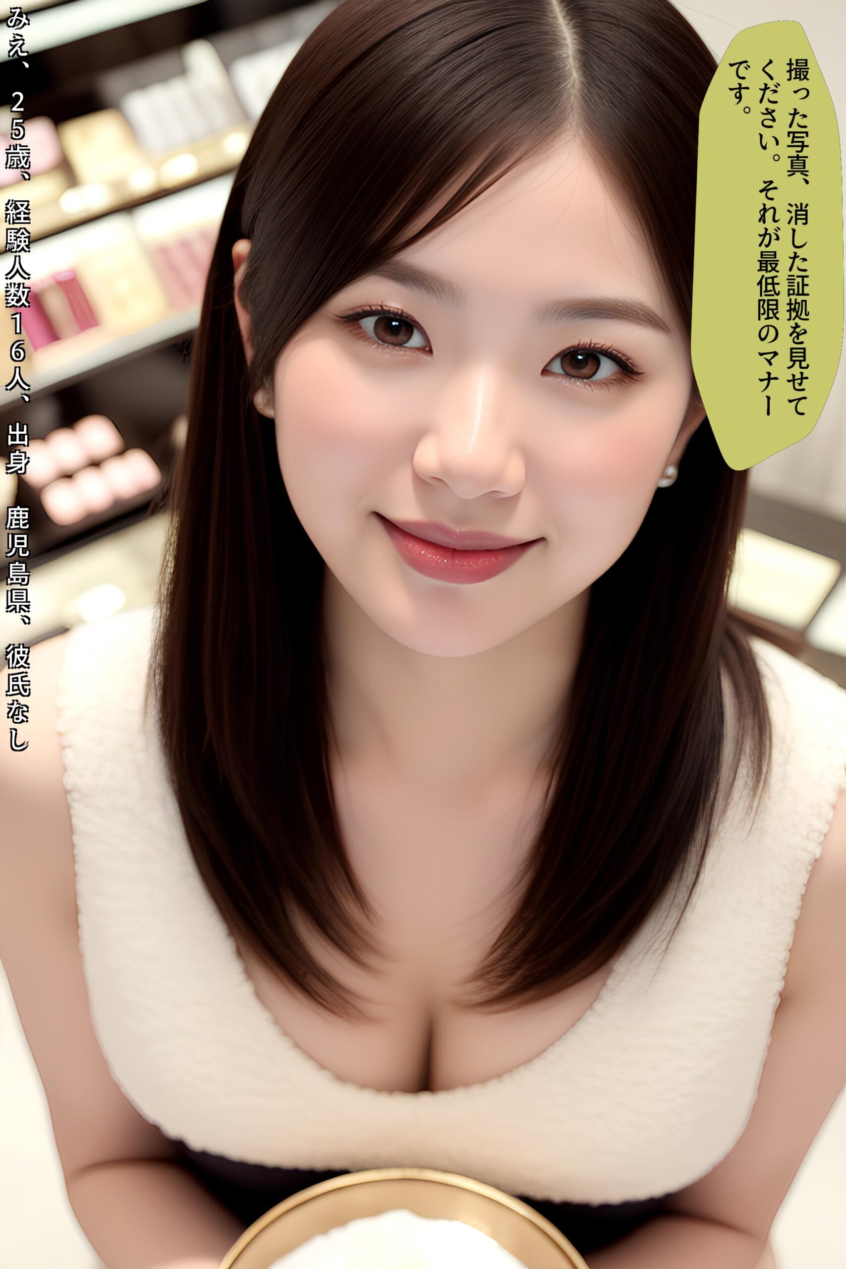 【特別公開】中年オヤジがハマった極上美容部員の谷間接客 part6 おっぱい 巨乳 3