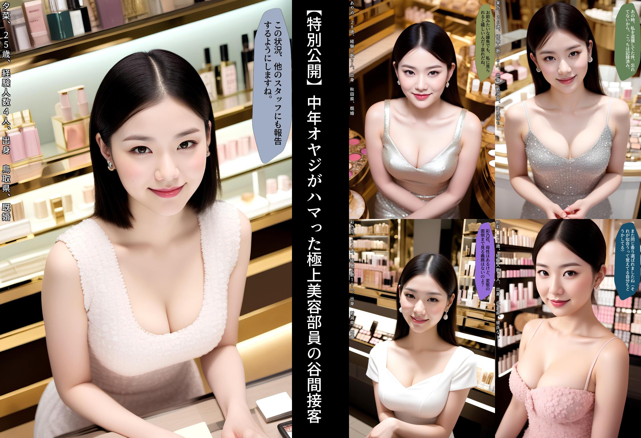 【特別公開】中年オヤジがハマった極上美容部員の谷間接客 part6