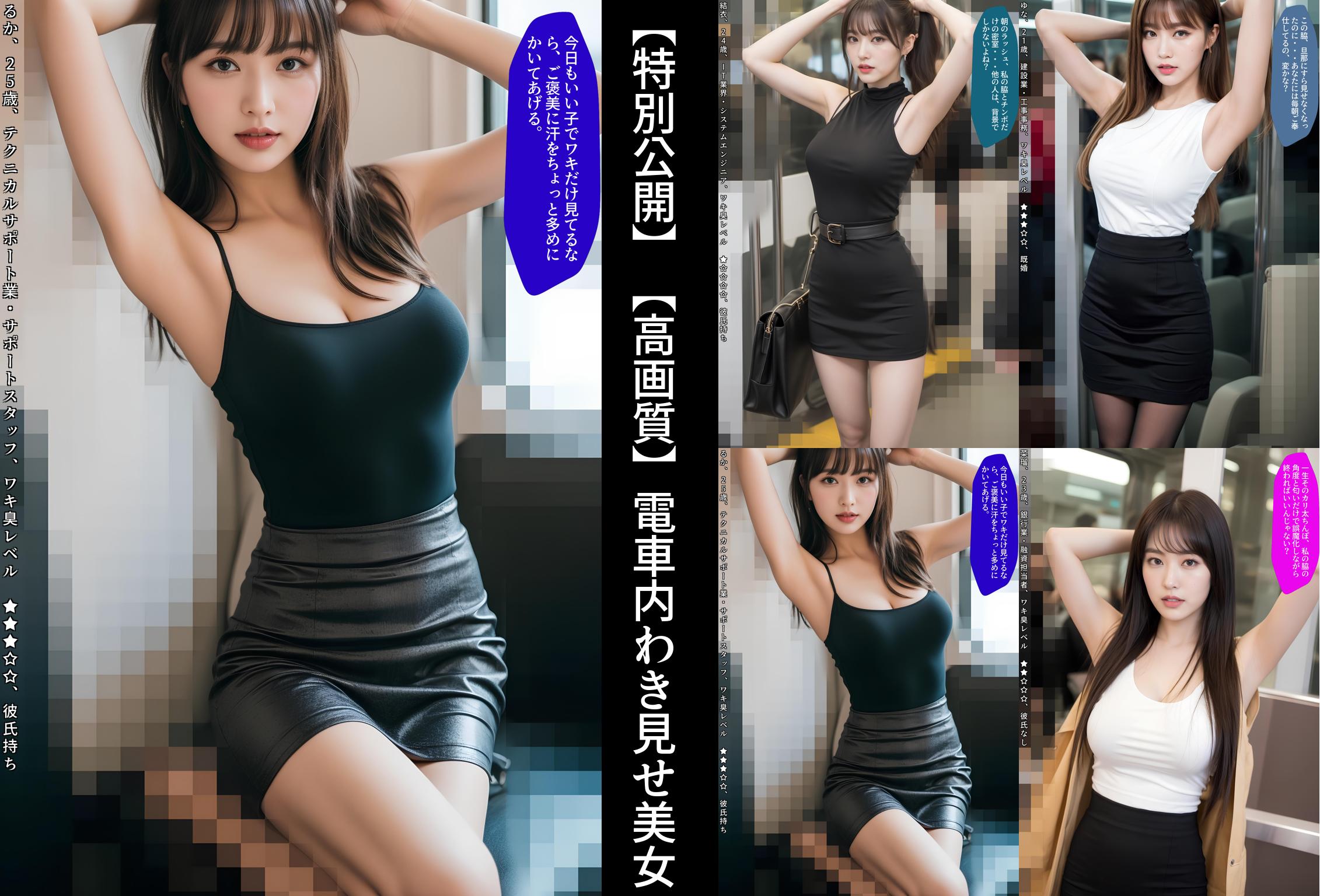 【特別公開】【高画質】電車内わき見せ美女 part4