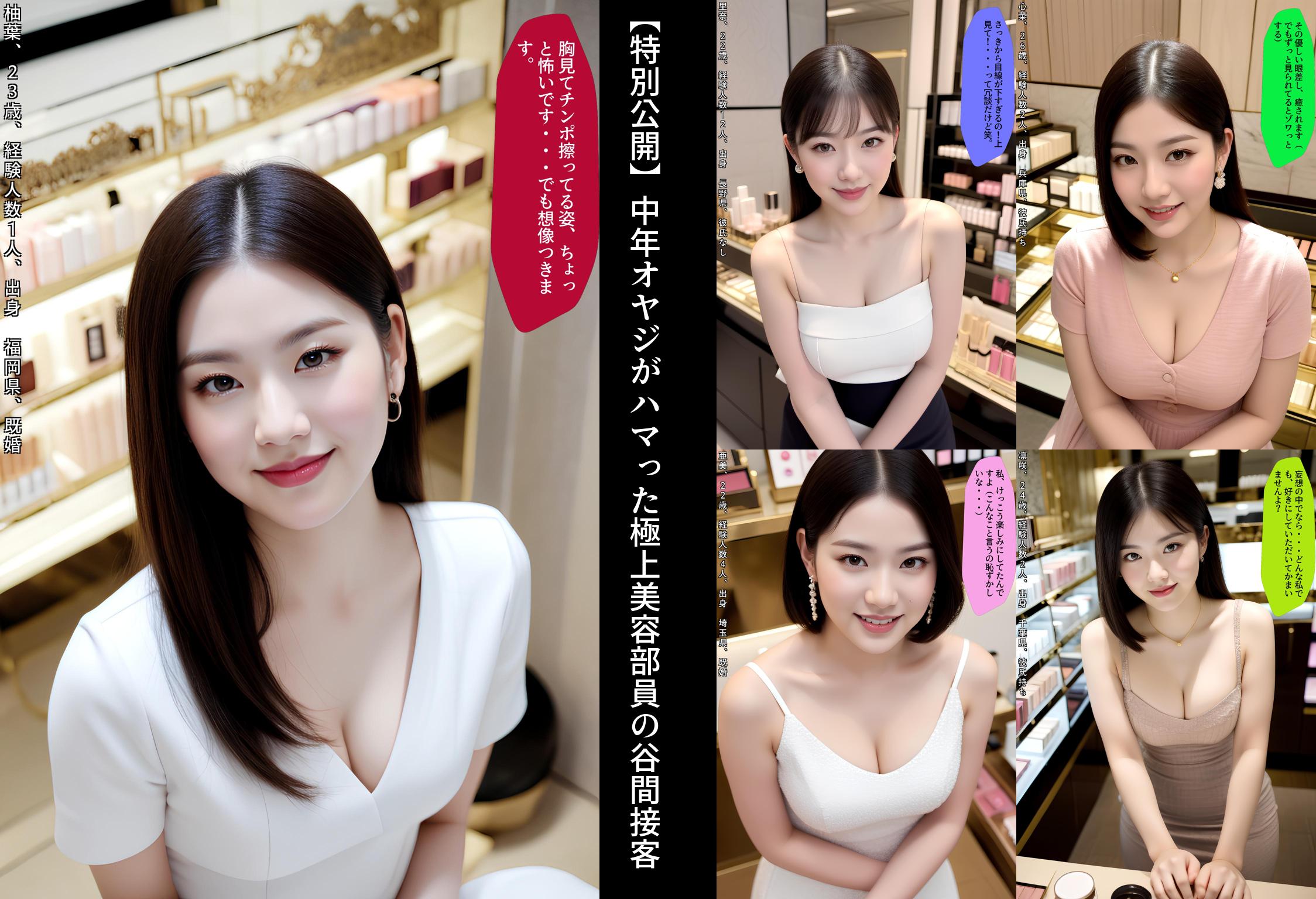 【特別公開】中年オヤジがハマった極上美容部員の谷間接客 part7
