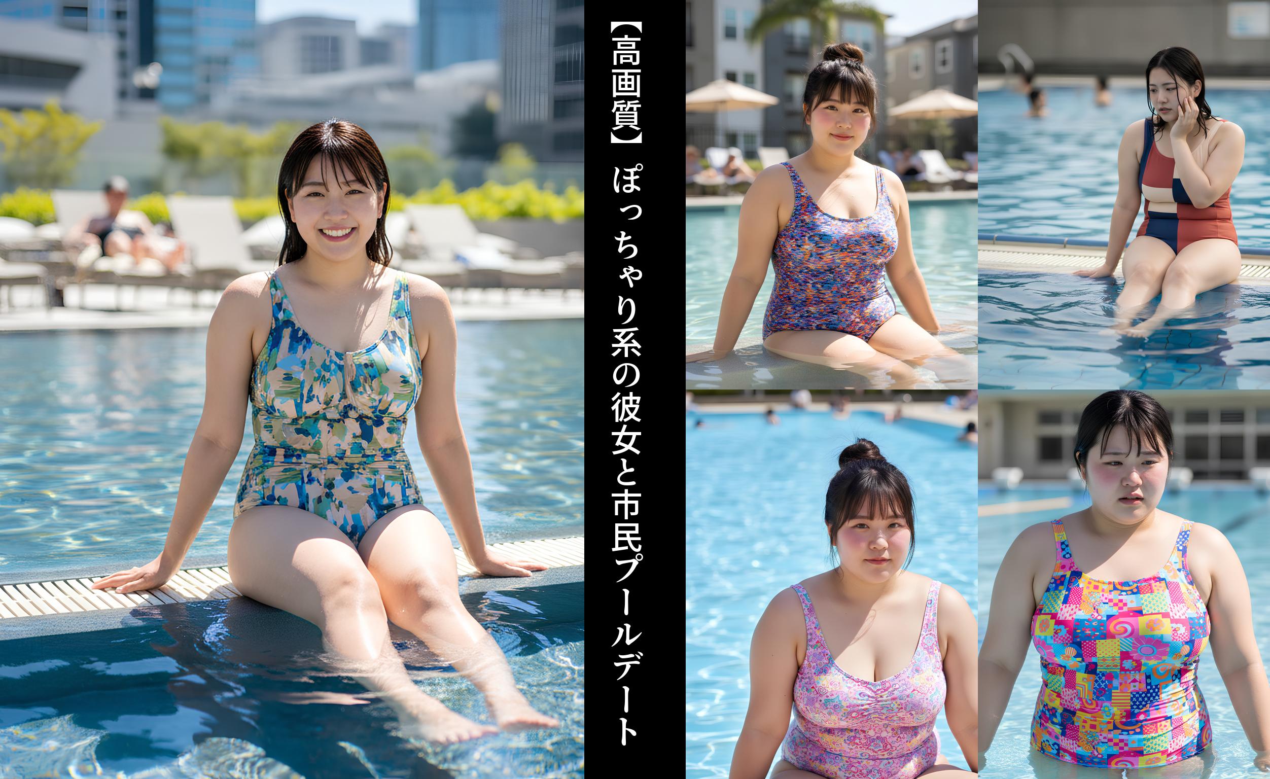 【高画質】ぽっちゃり系の彼女と市民プールデート part1