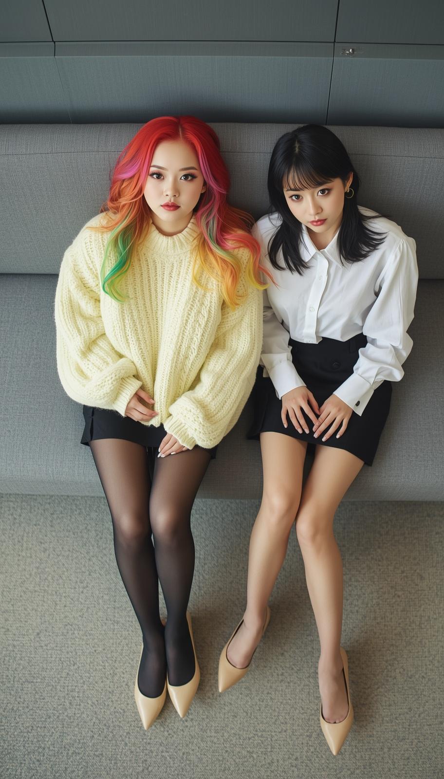 仲良しＯＬ２人組のエロ脚 part1 OL 美脚 3