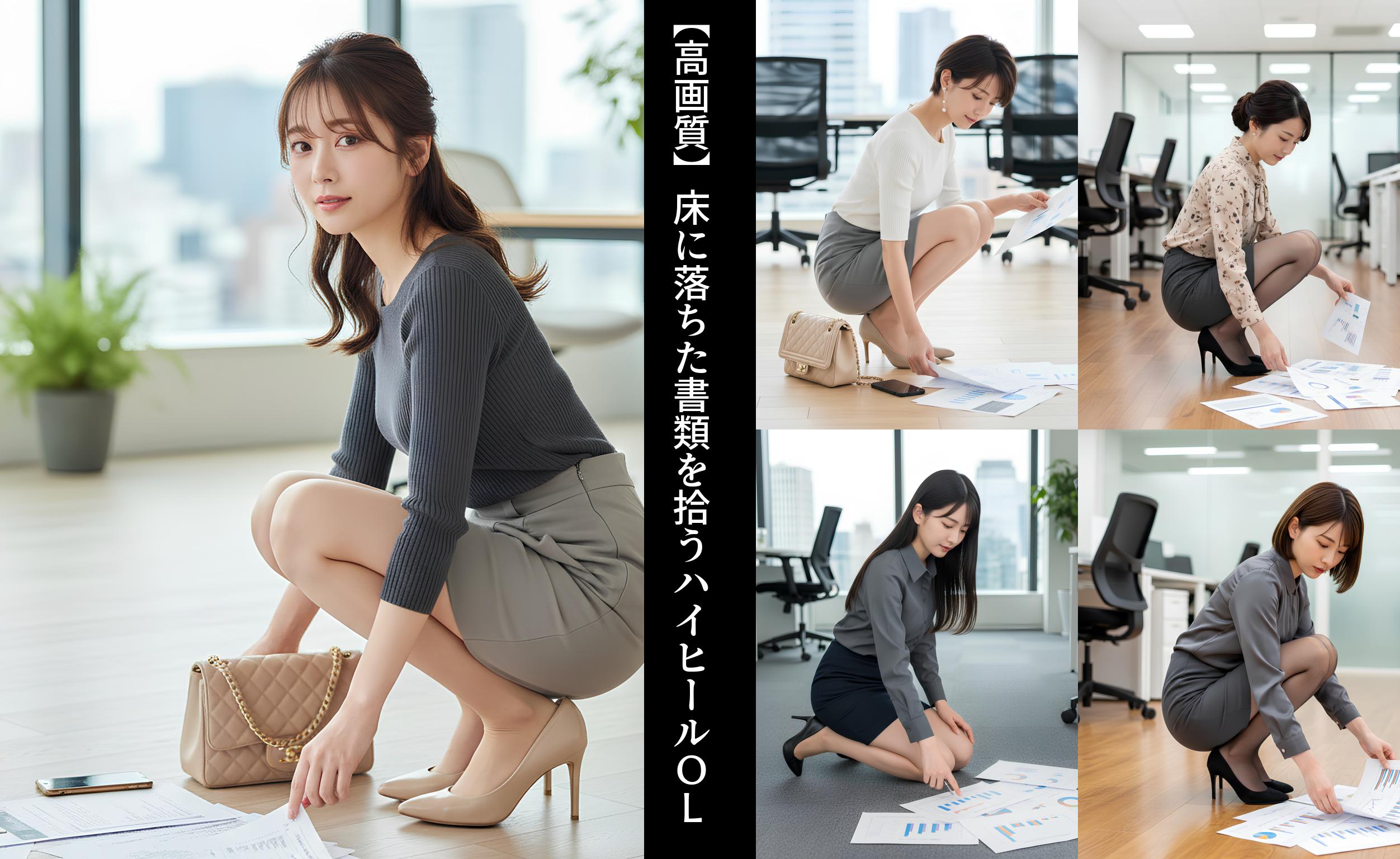 【高画質】床に落ちた書類を拾うハイヒールＯＬ part4