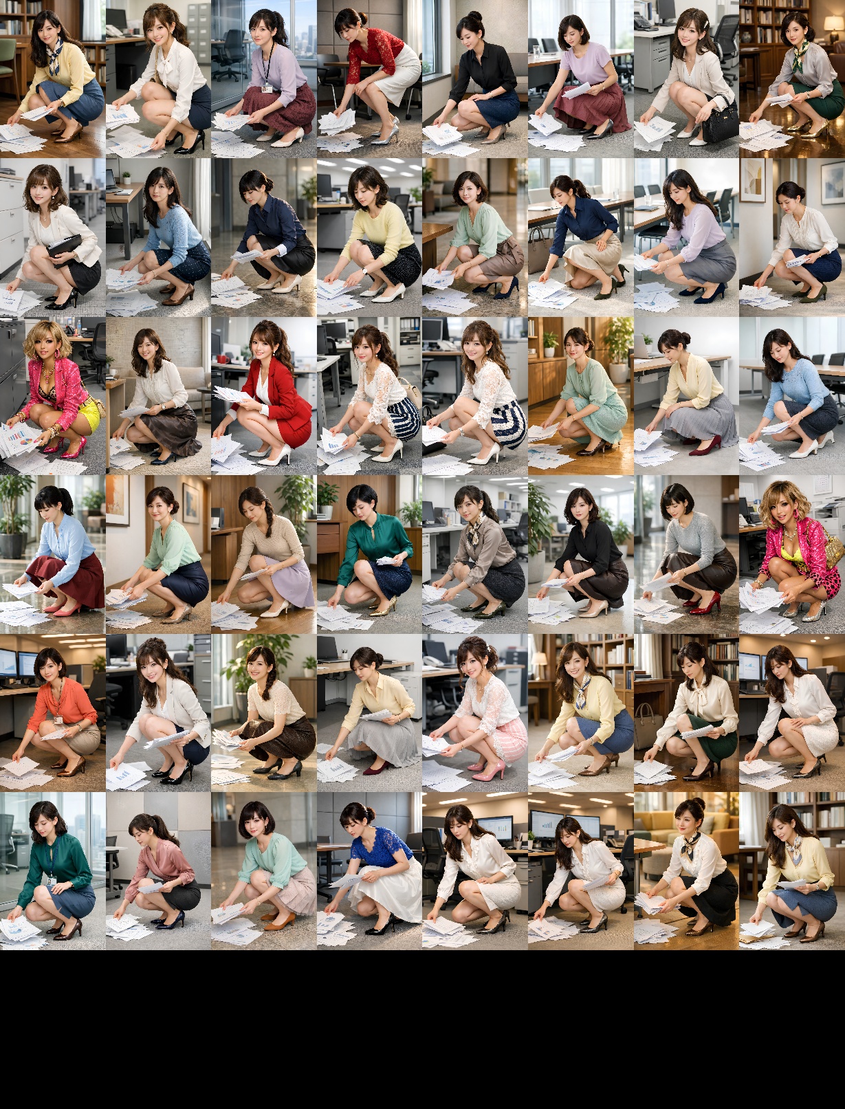 【超高画質】書類を拾う美人ＯＬのパンプス脚 part2