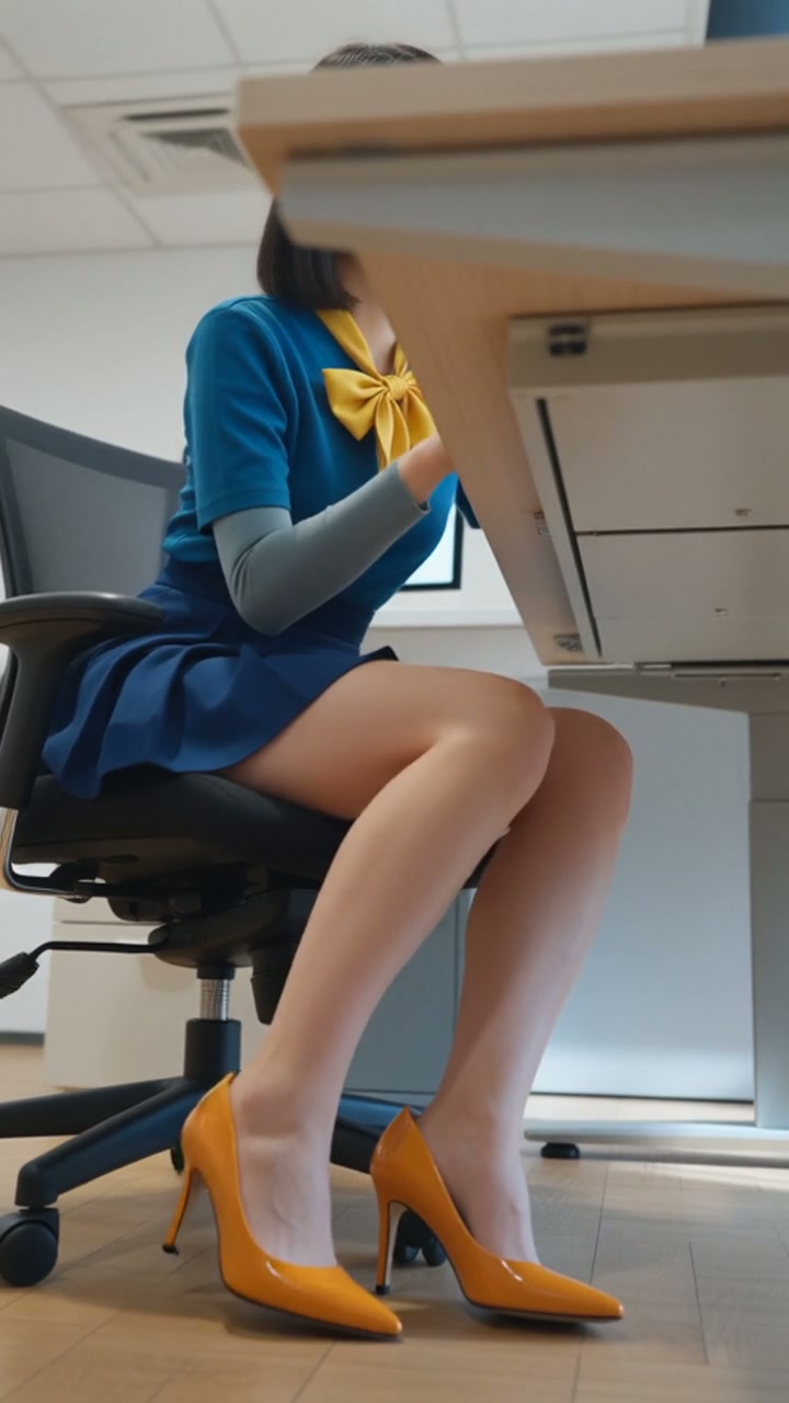 【動画】机の下からハイヒールOLを隠し撮り part1 OL ハイヒール 3
