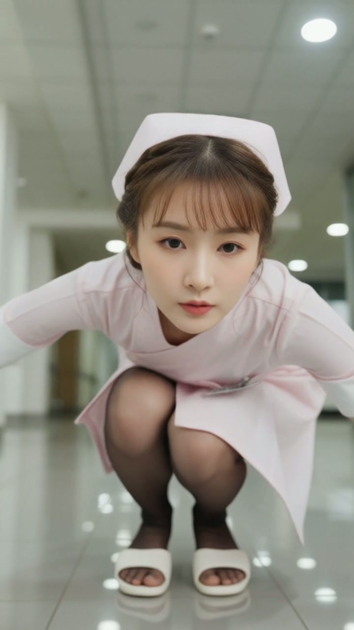 【動画】リモコンバイブに耐えるオンナ（ナース黒スト編）50人以上！ part1 リモコンバイブ ナース服 4