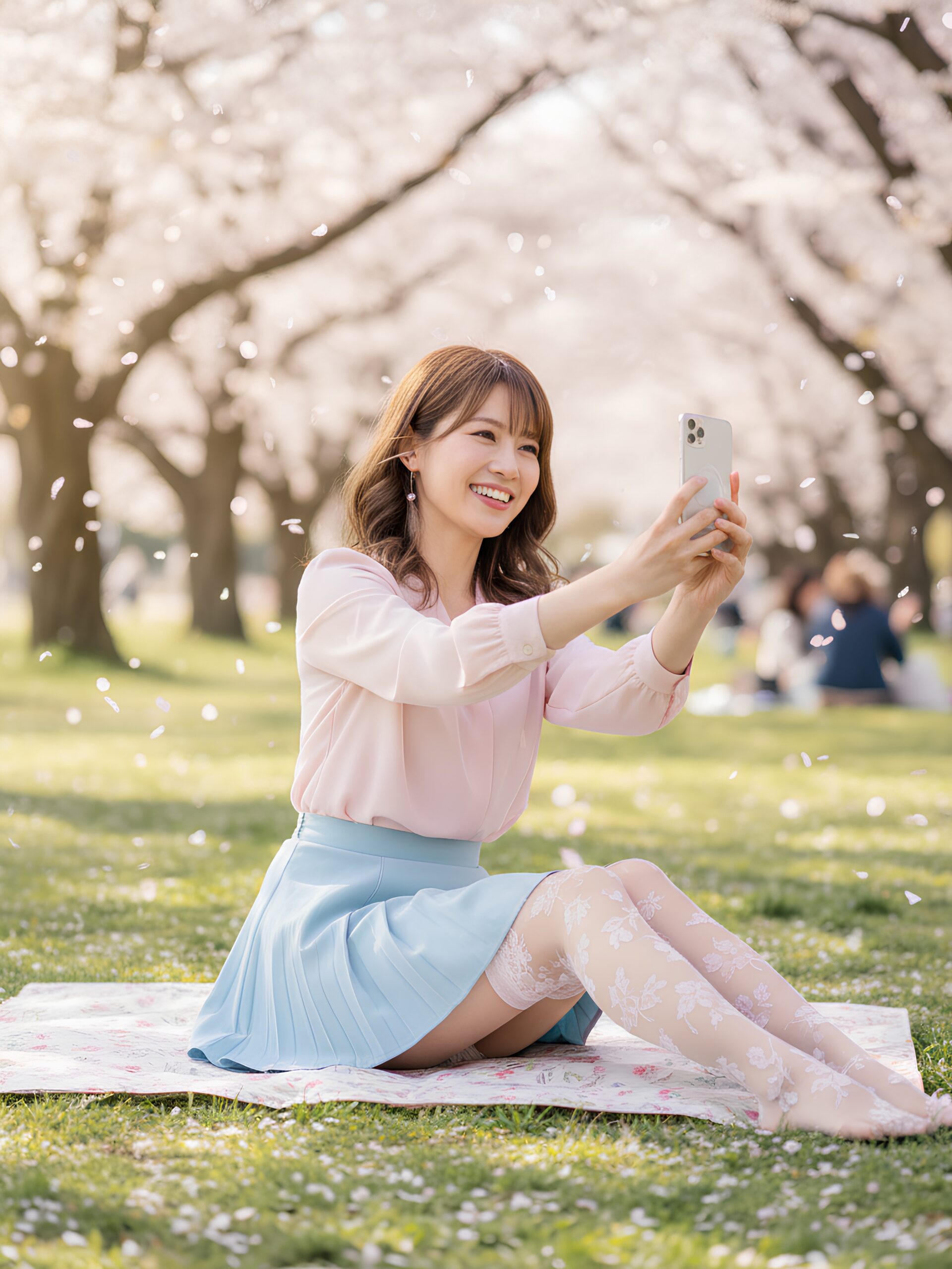 【高画質】パンスト女を見たければ花見に行こう part2 花見 パンスト 1