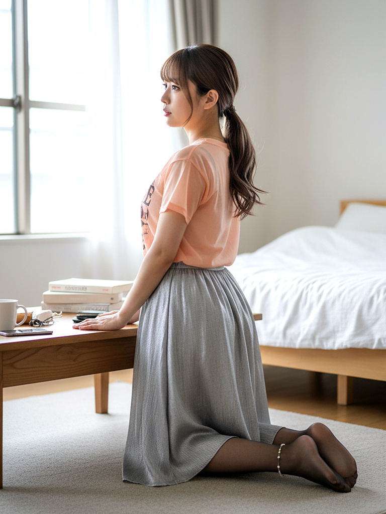 家でくつろぐ僕の彼女のスト足がたまらない part6 パンスト ストッキング 3