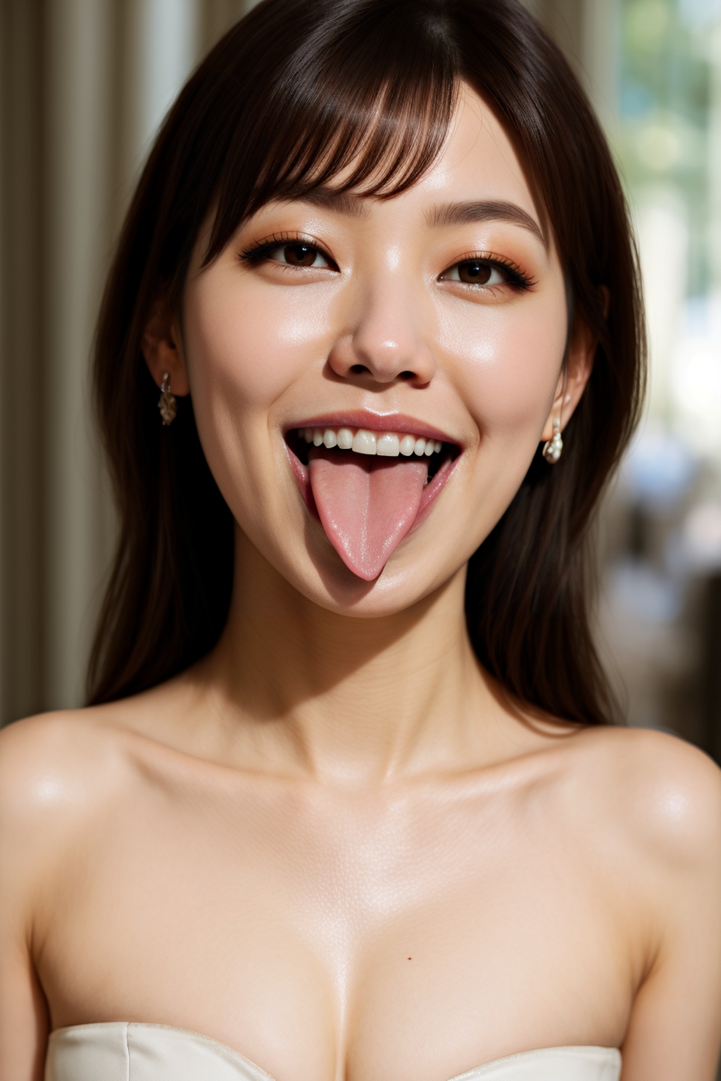 友達（人妻）の舌出し写真をゲットした件 part4 おっぱい ドレス 1