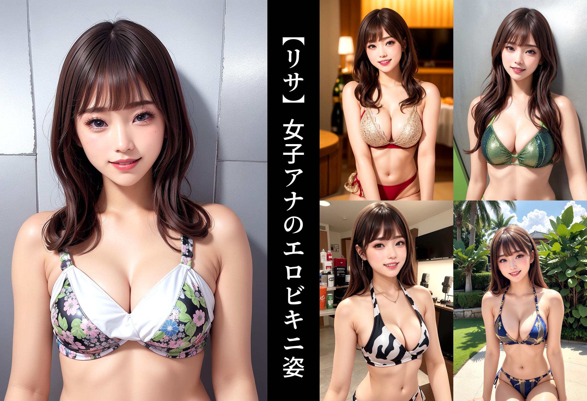 【リサ】女子アナのエロビキニ姿 part1