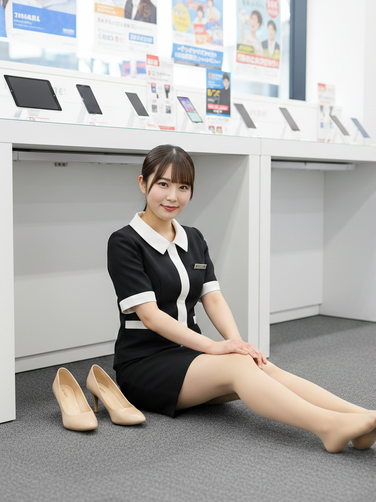携帯キャリア代理店美女のスト足 part4 ストッキング 店員 4