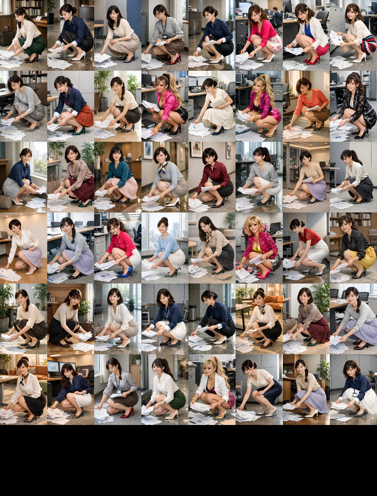 【超高画質】書類を拾う美人ＯＬのパンプス脚 part3