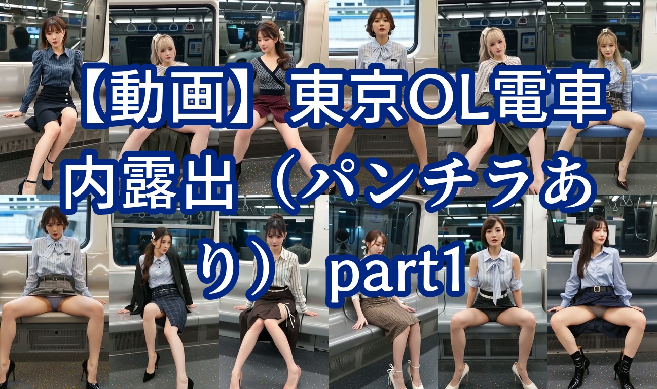 【動画】東京OL電車内露出（パンチラあり） part1