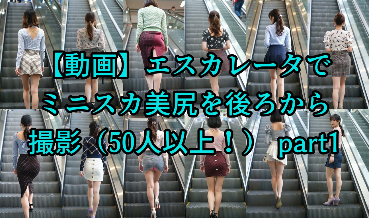 【動画】エスカレータでミニスカ美尻を後ろから撮影（50人以上！） part1