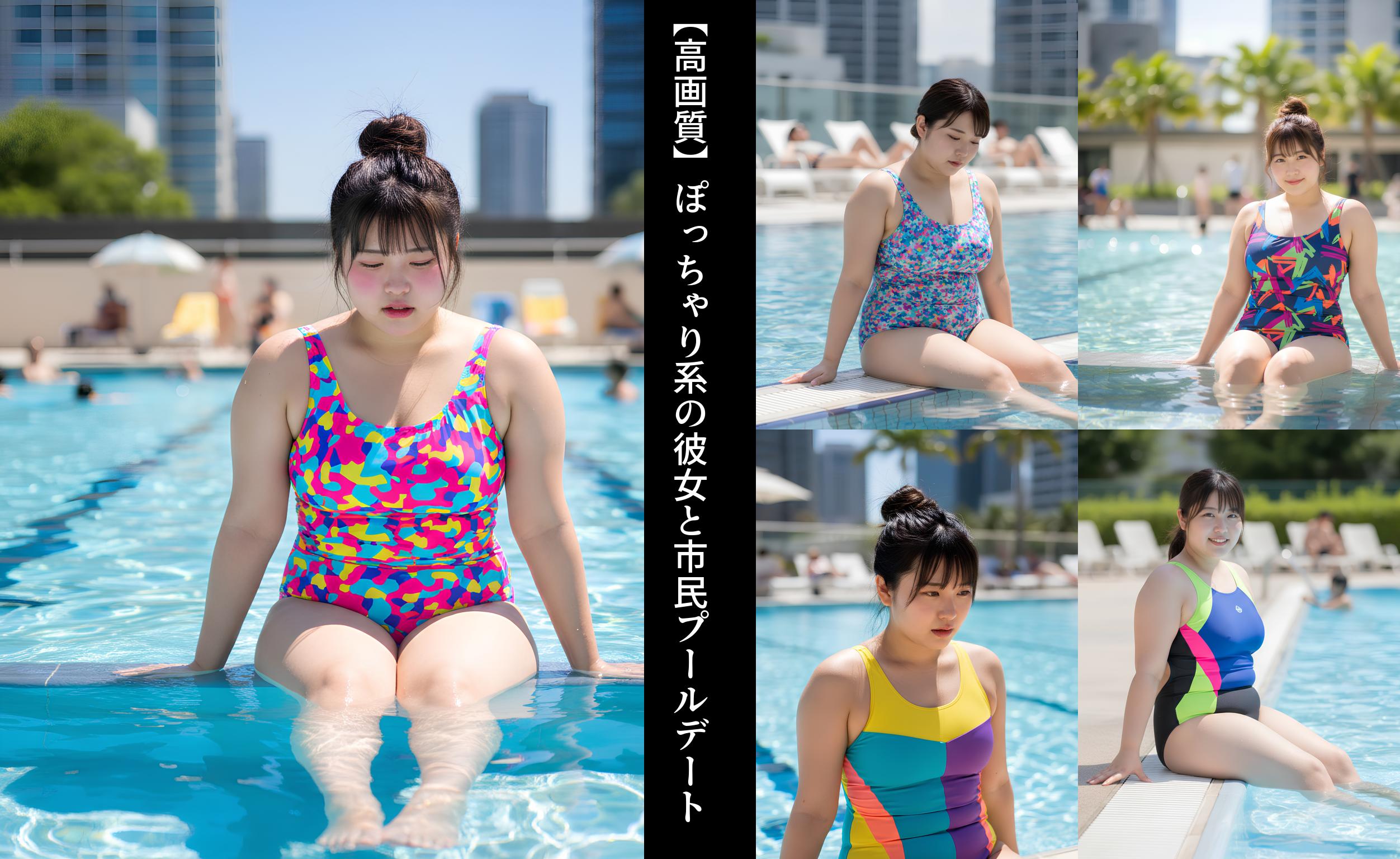 【高画質】ぽっちゃり系の彼女と市民プールデート part2