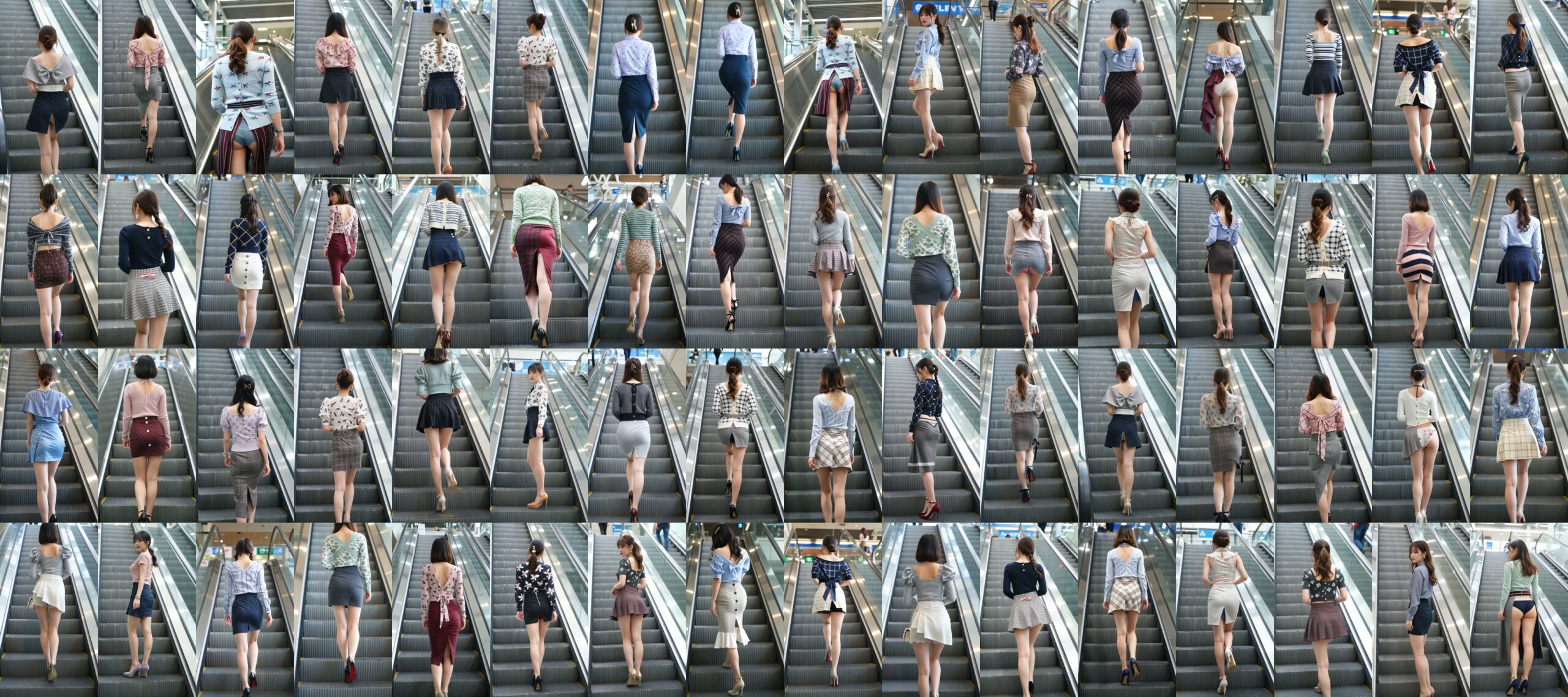 【動画】エスカレータでミニスカ美尻を後ろから撮影（50人以上！） part1